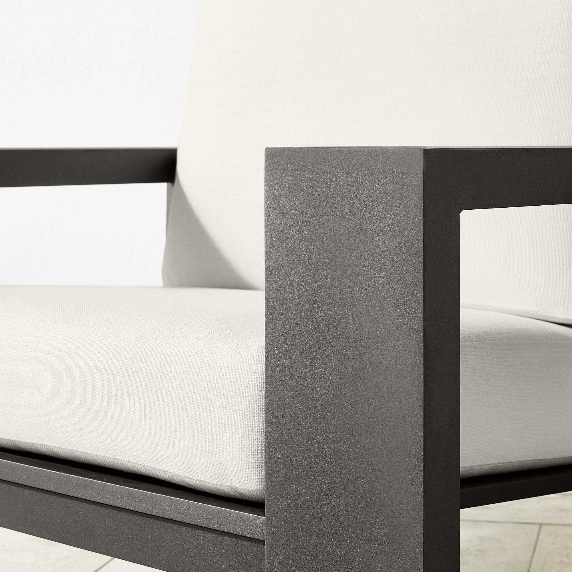 Larnaca Outdoor Slate Grey Metal Club Chair