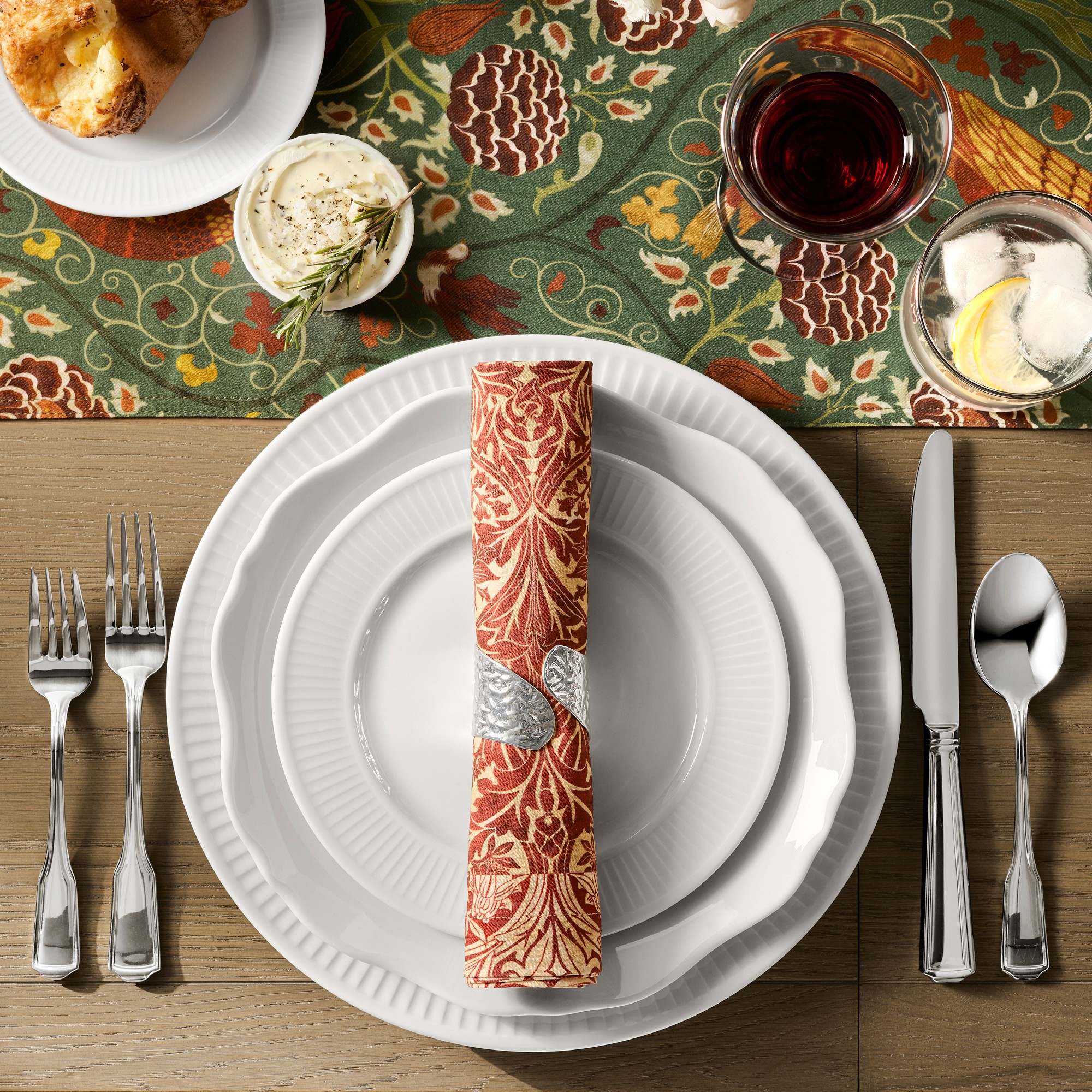 Pillivuyt Plisse Porcelain Salad Plates