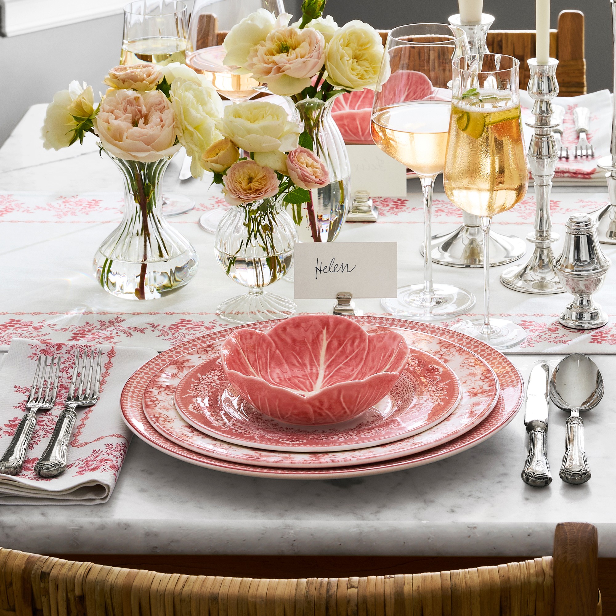 English Floral Salad Plates