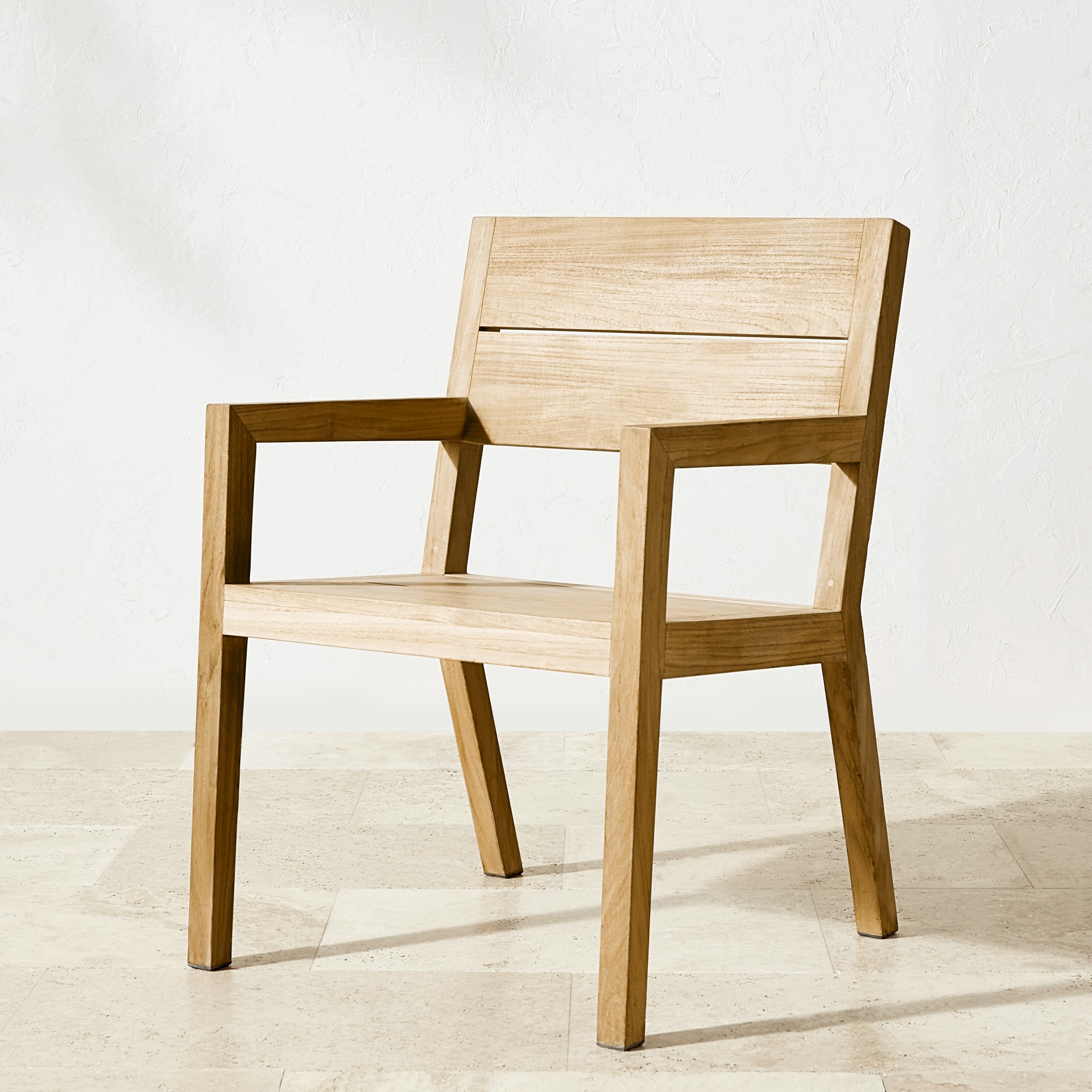 Larnaca Outdoor Natural Teak Dining Armchair