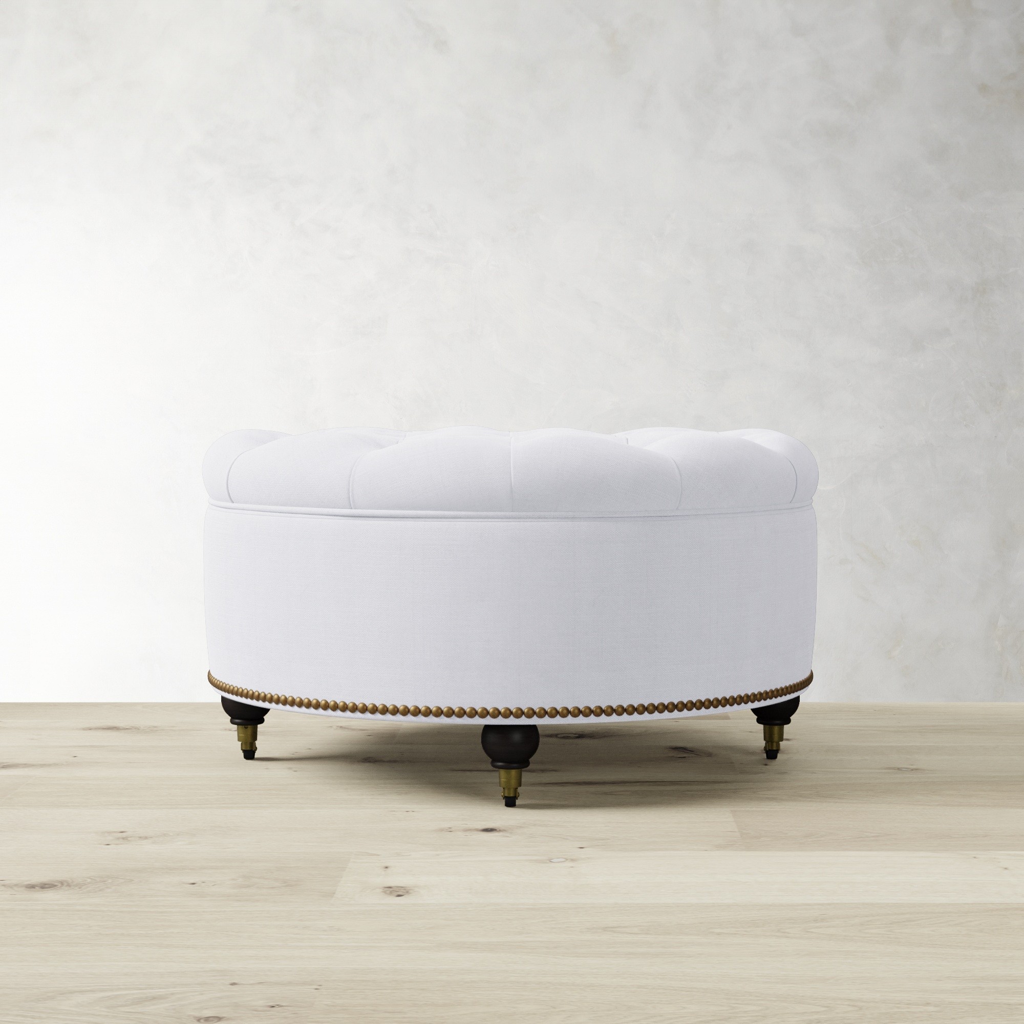 Soho Tufted Round Storage Ottoman (36