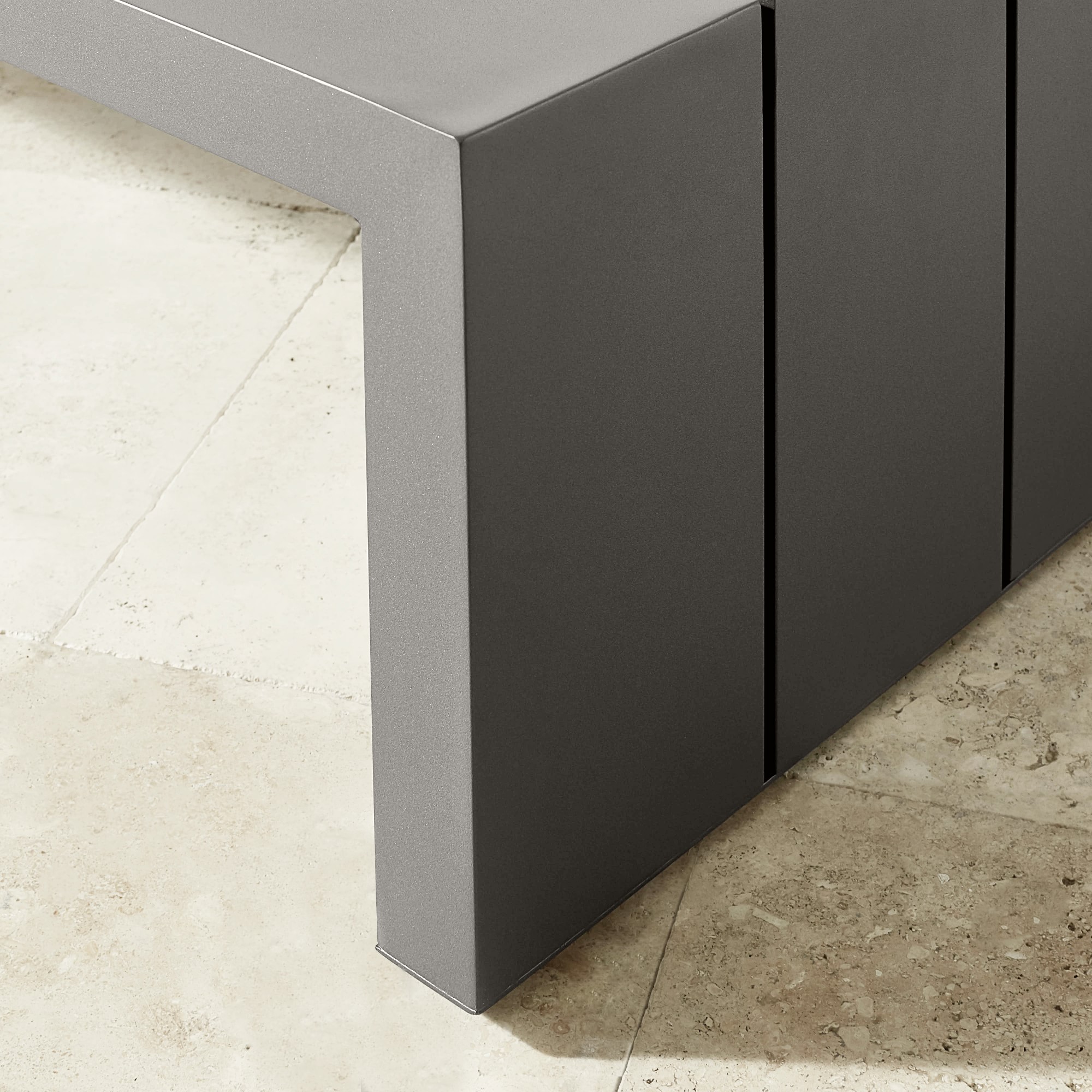 Larnaca Outdoor Slate Grey Metal Coffee Table (48