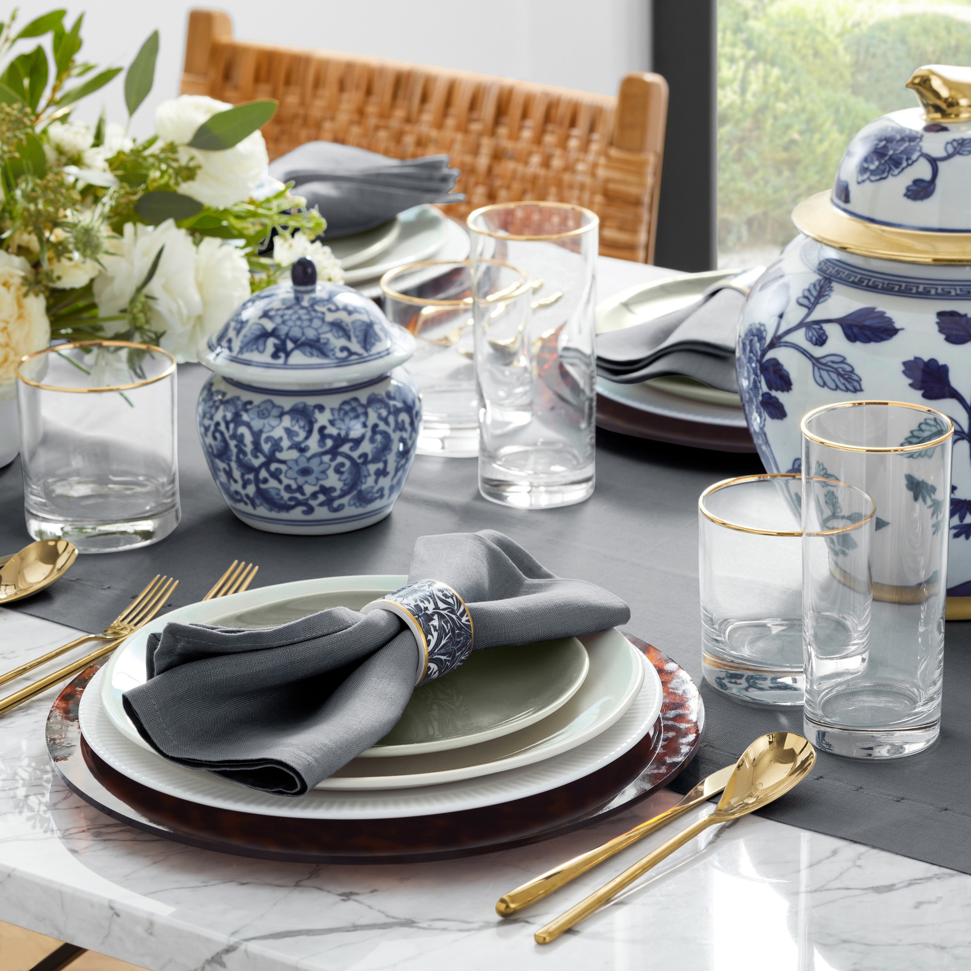 Petite Ginger Jar, Floral Vines