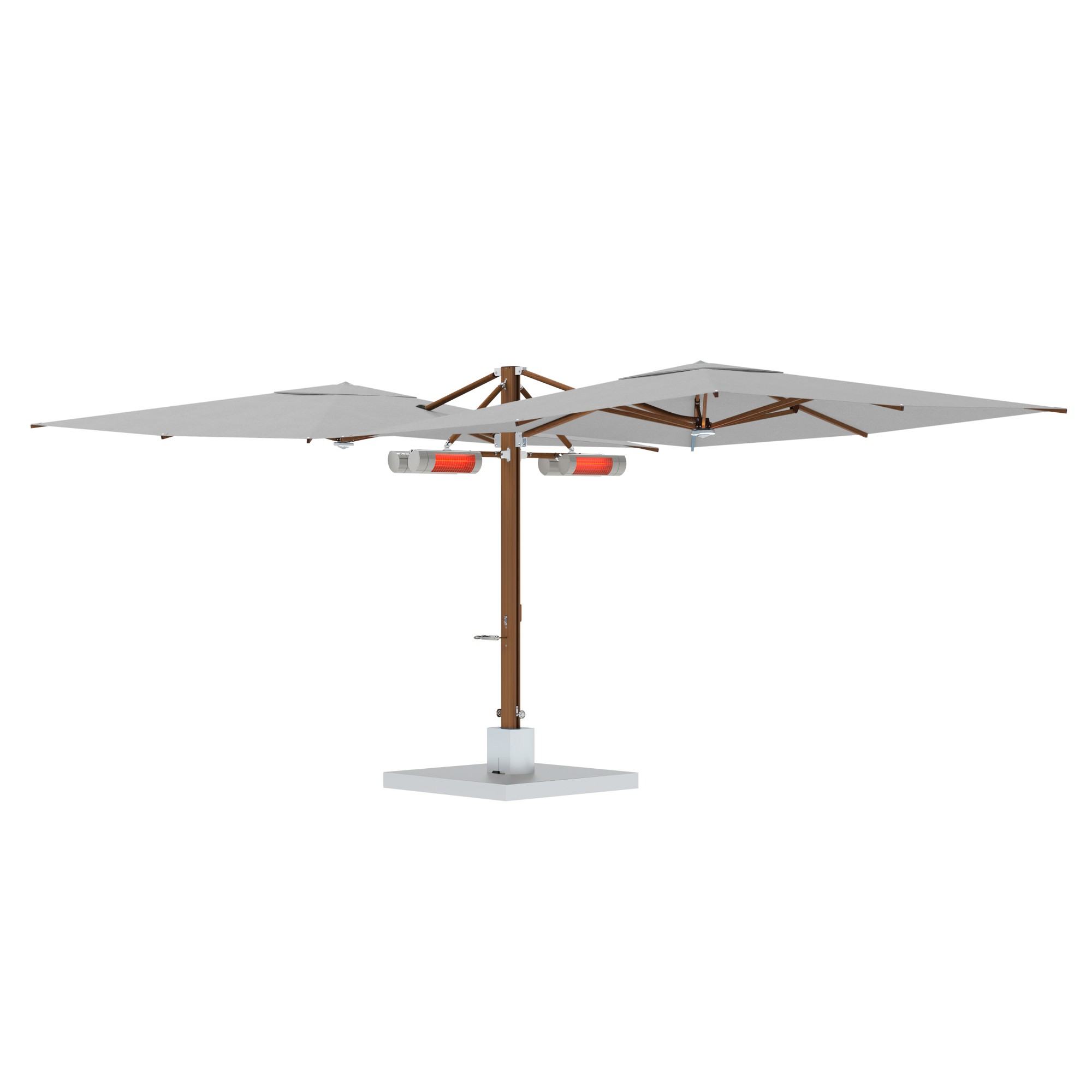 10' Sqaure Performance Dual Cantilever Umbrella