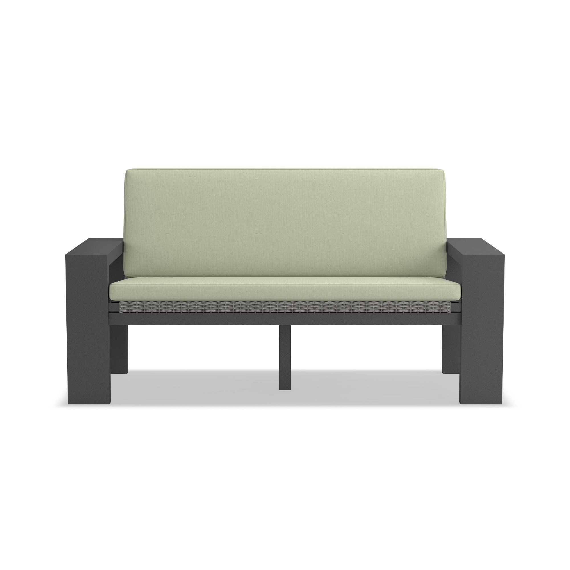 Larnaca Outdoor Metal All-Weather-Weave Loveseat Cushion