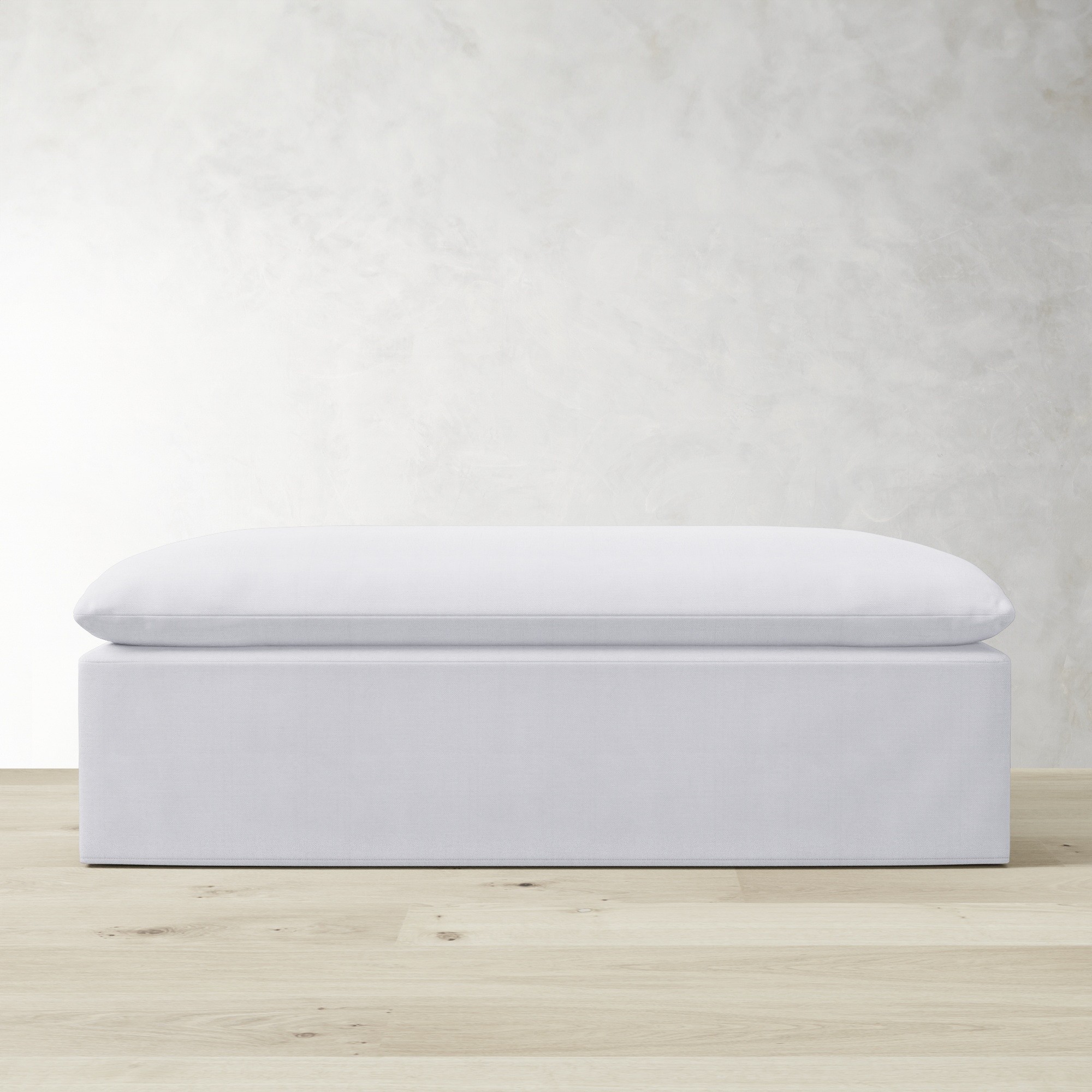 Laguna Slipcovered Coffee Table Ottoman (57