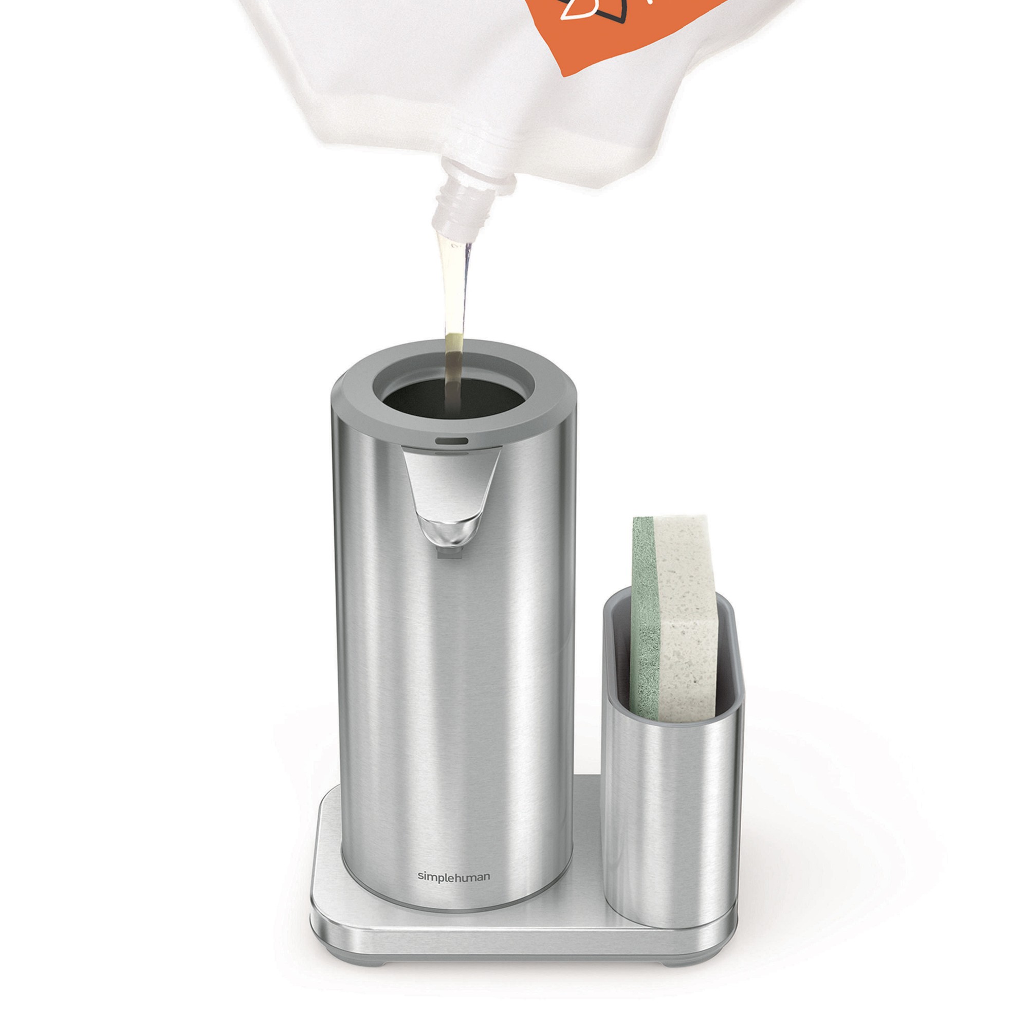 simplehuman™ Rechargeable Liquid Sensor Pump with Sponge Caddy, 14-Oz.