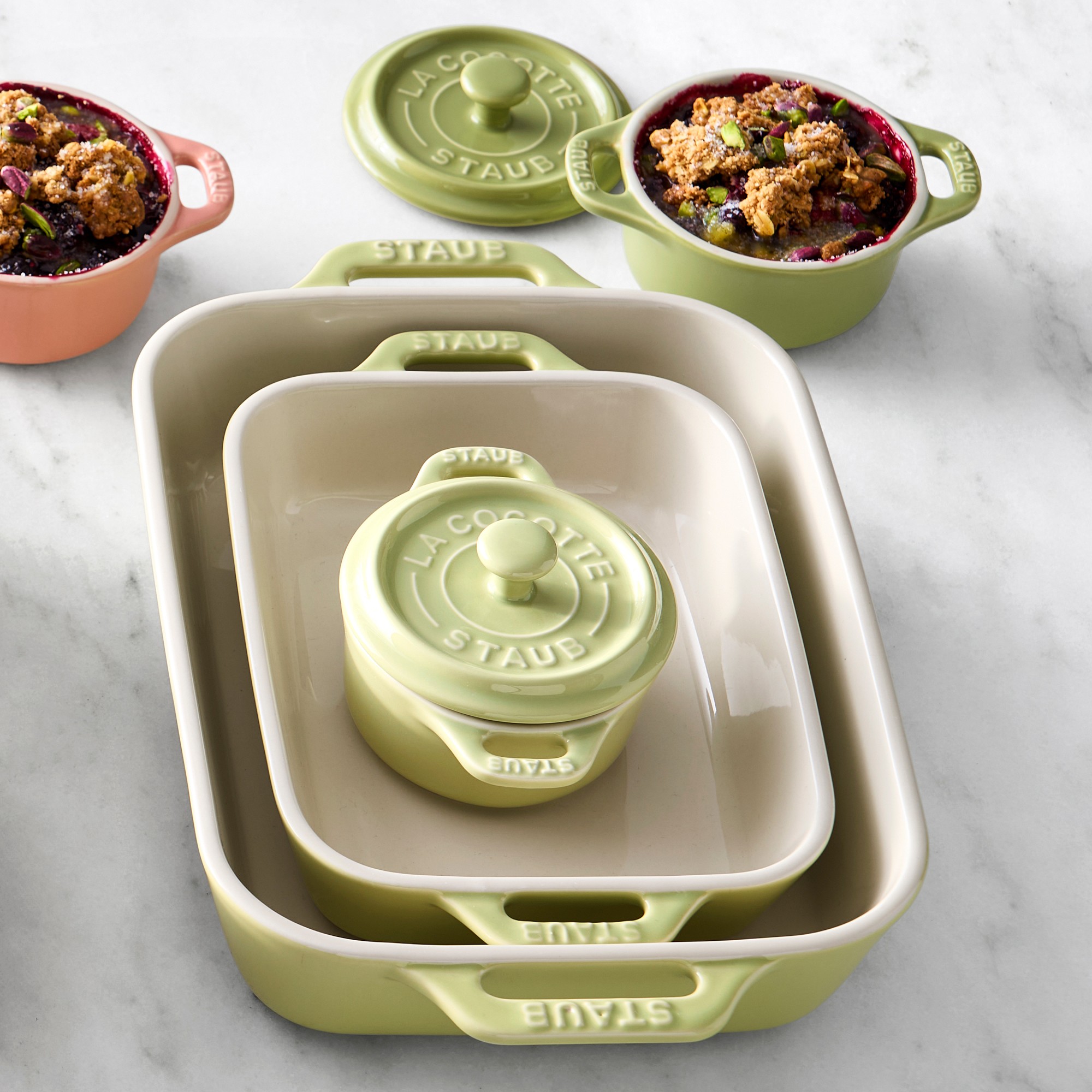 Staub Stoneware Pastel Mini Cocottes, Set of 6