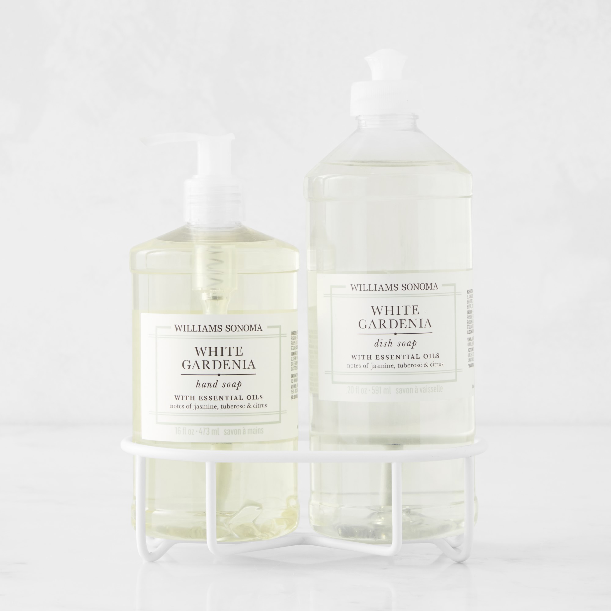 Williams Sonoma White Gardenia Hand Soap & Dish Soap 3-Piece Kitchen Set