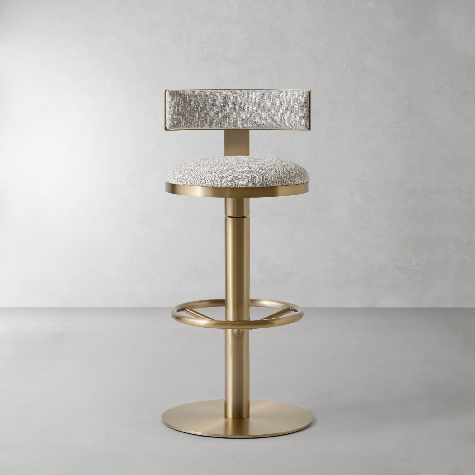 Larkin Upholstered Pedestal Counter & Bar Stool
