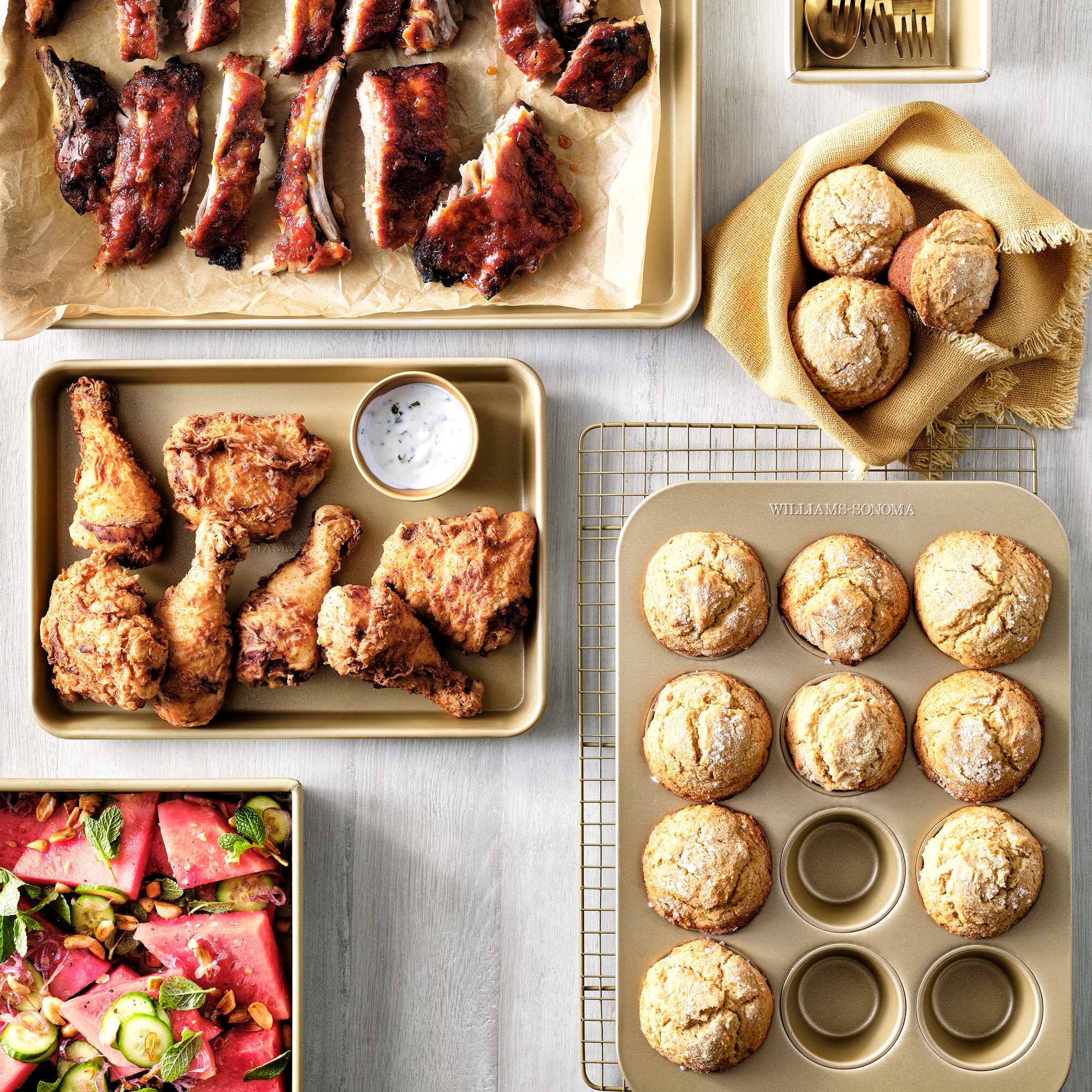 Williams Sonoma Goldtouch® Pro Nonstick Bakeware, Ultimate Set of 6