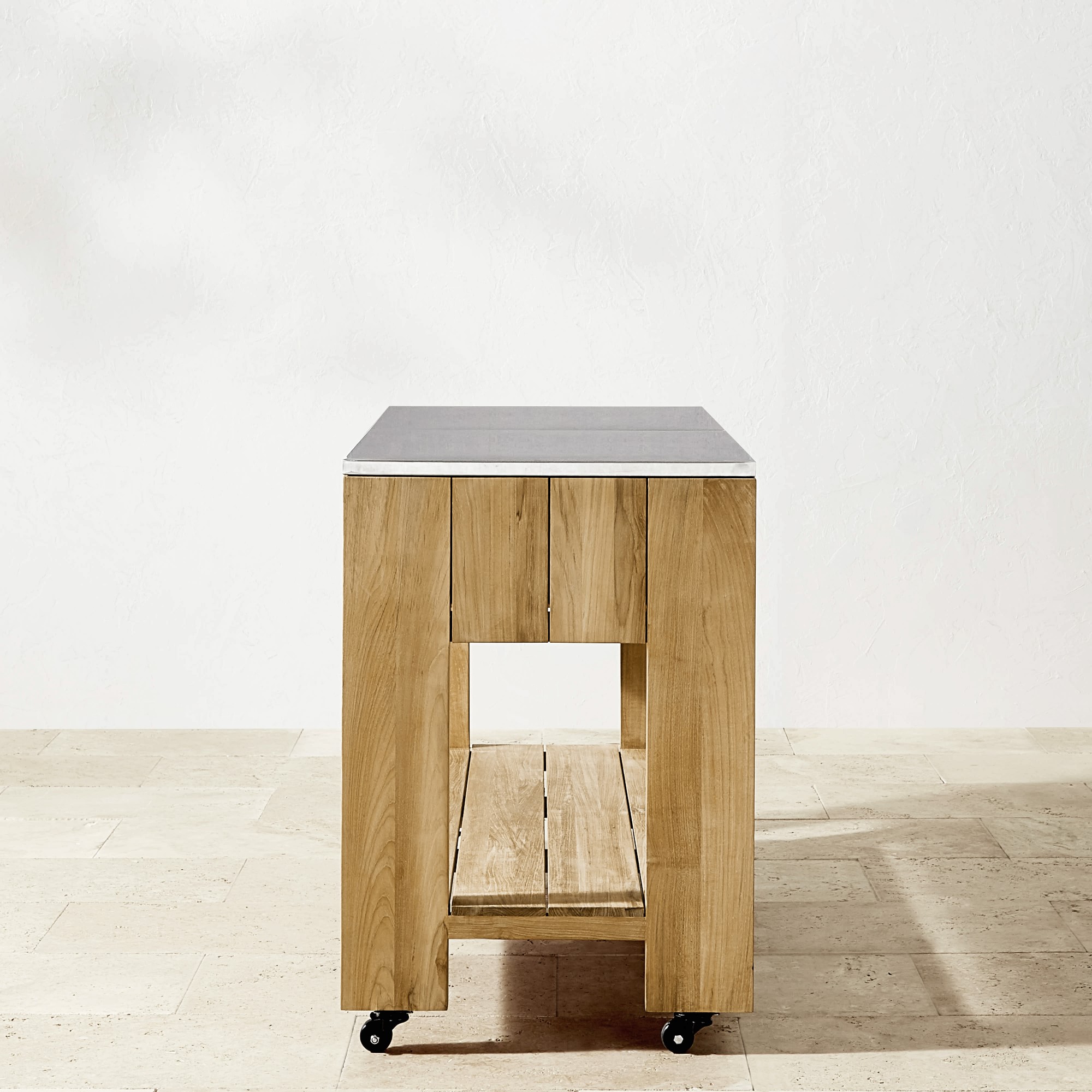 Larnaca Outdoor Teak Prep Table (58