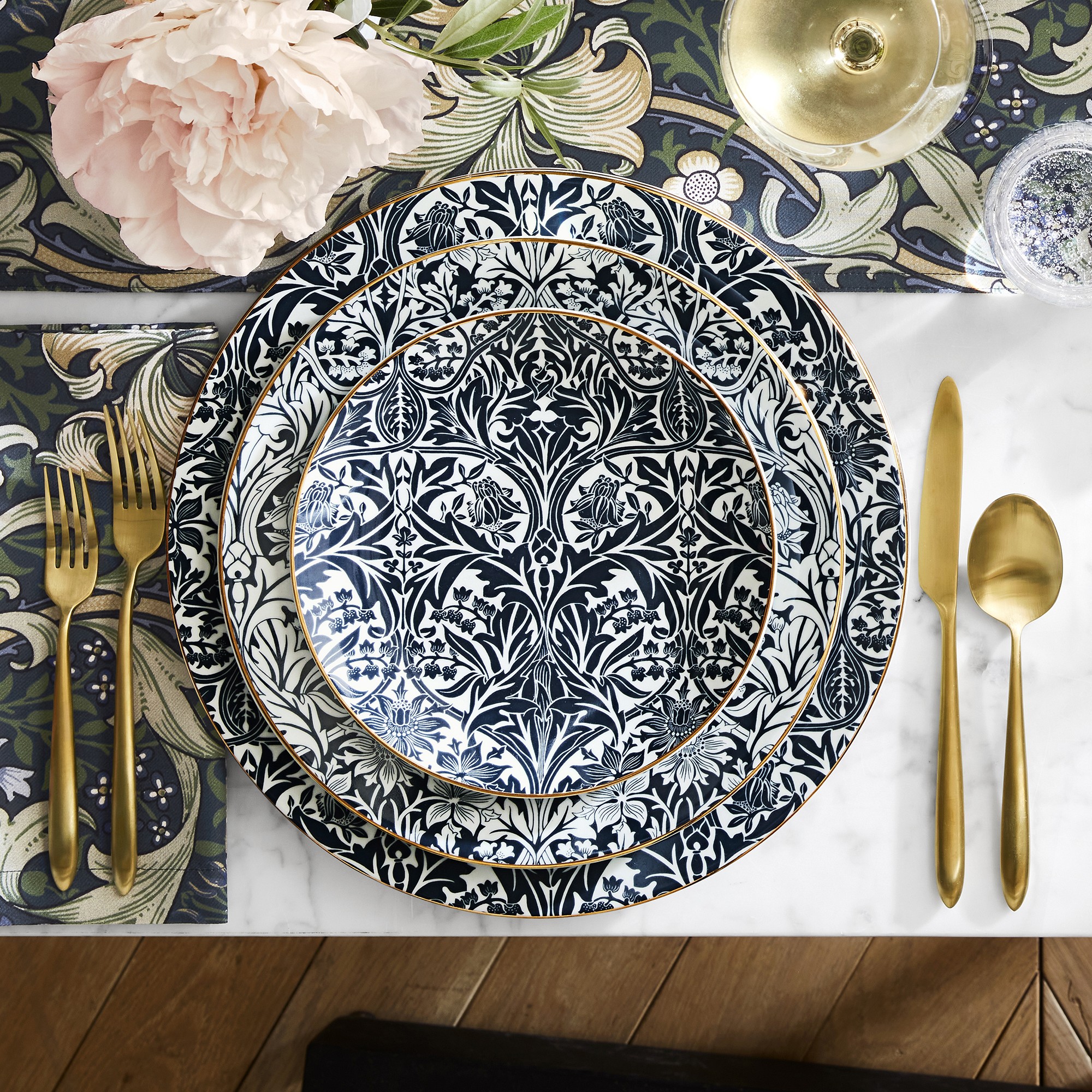 Morris & Co. x Williams Sonoma Bluebell Dinnerware Collection