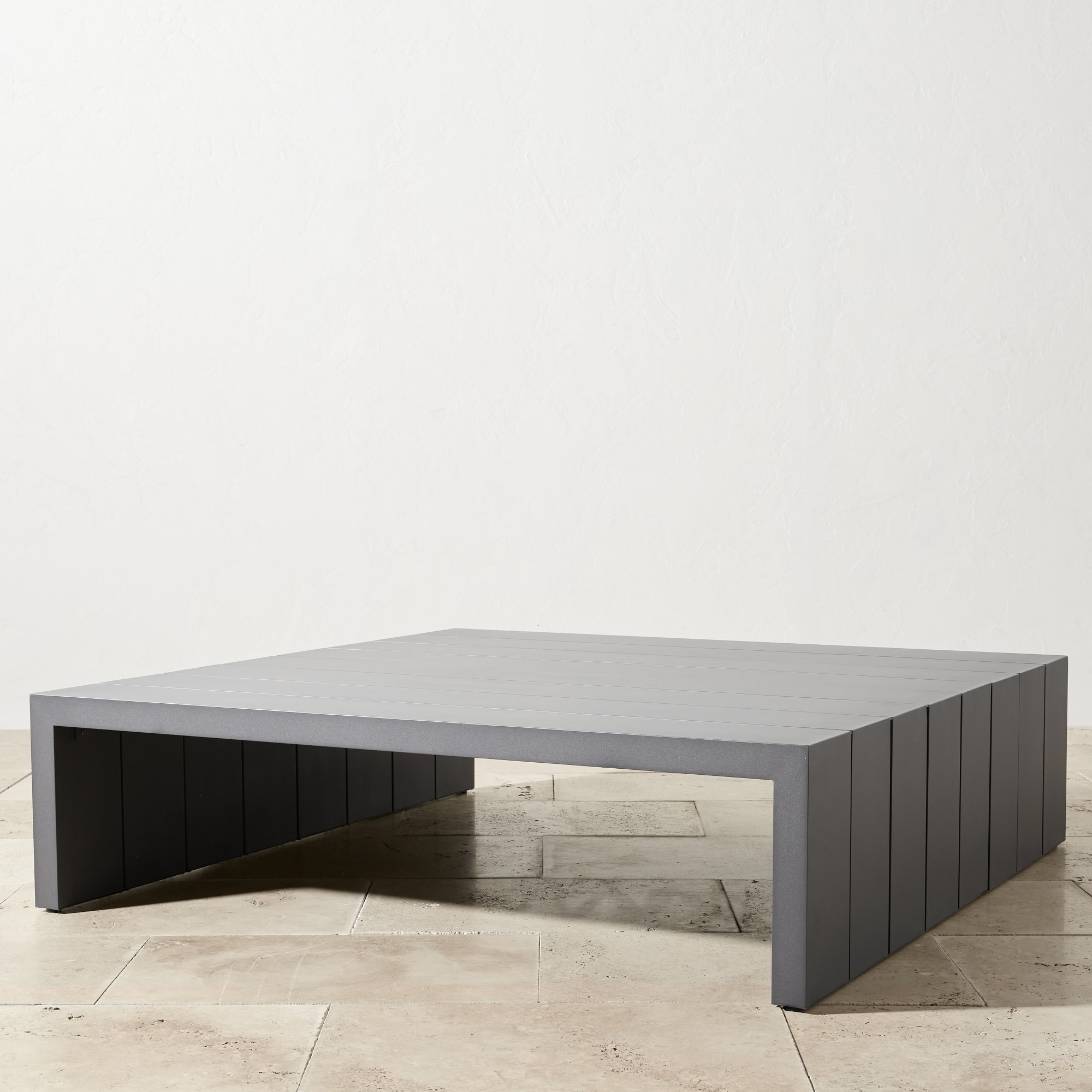 Larnaca Outdoor Slate Grey Metal Square Coffee Table (54