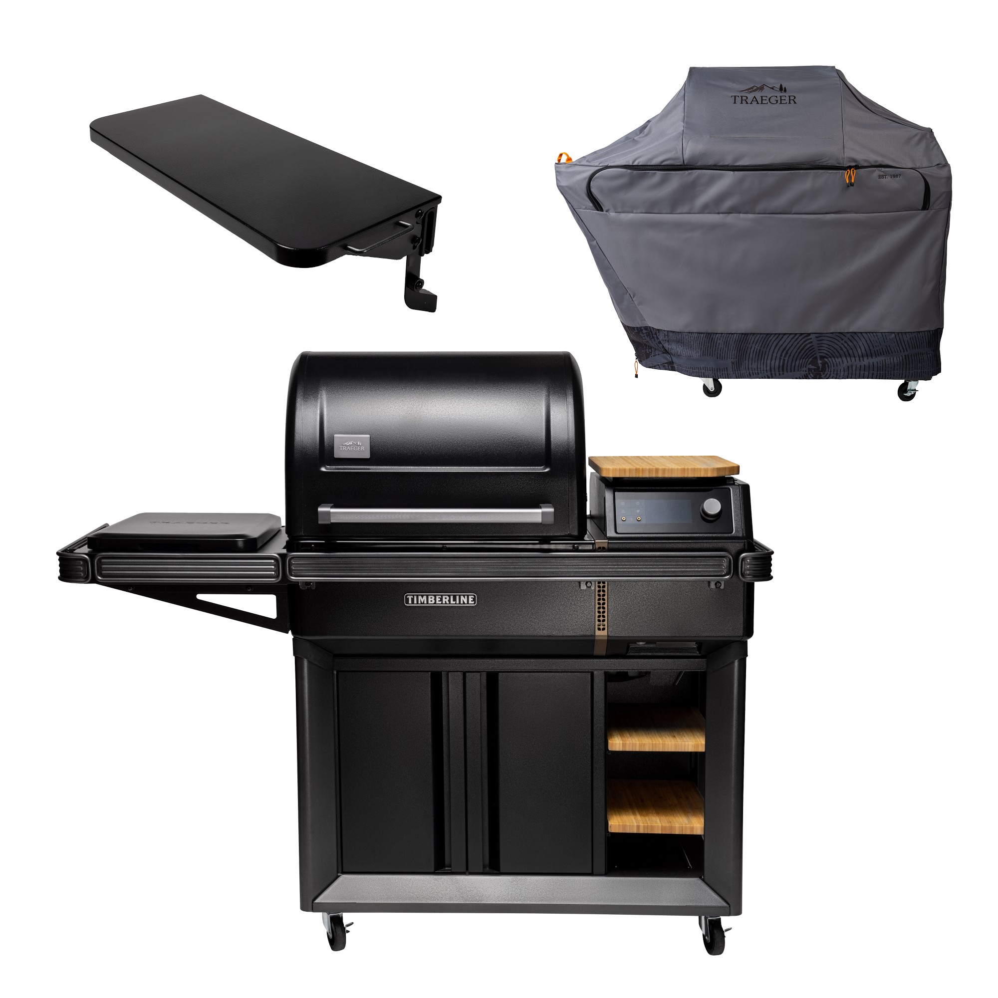 Traeger Timberline + Shelf + Cover Bundle