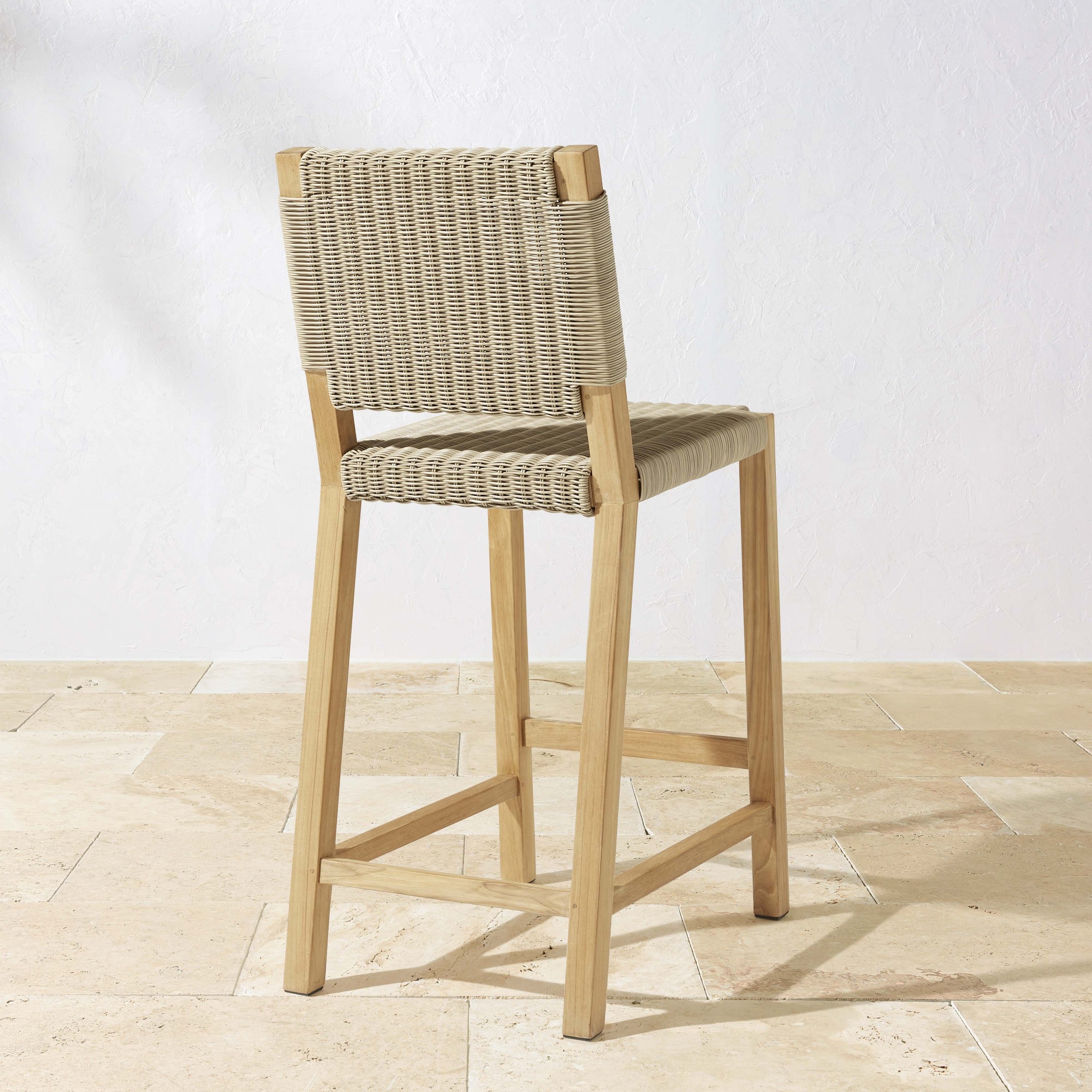 Larnaca Teak x All-Weather Weave Bar Stool