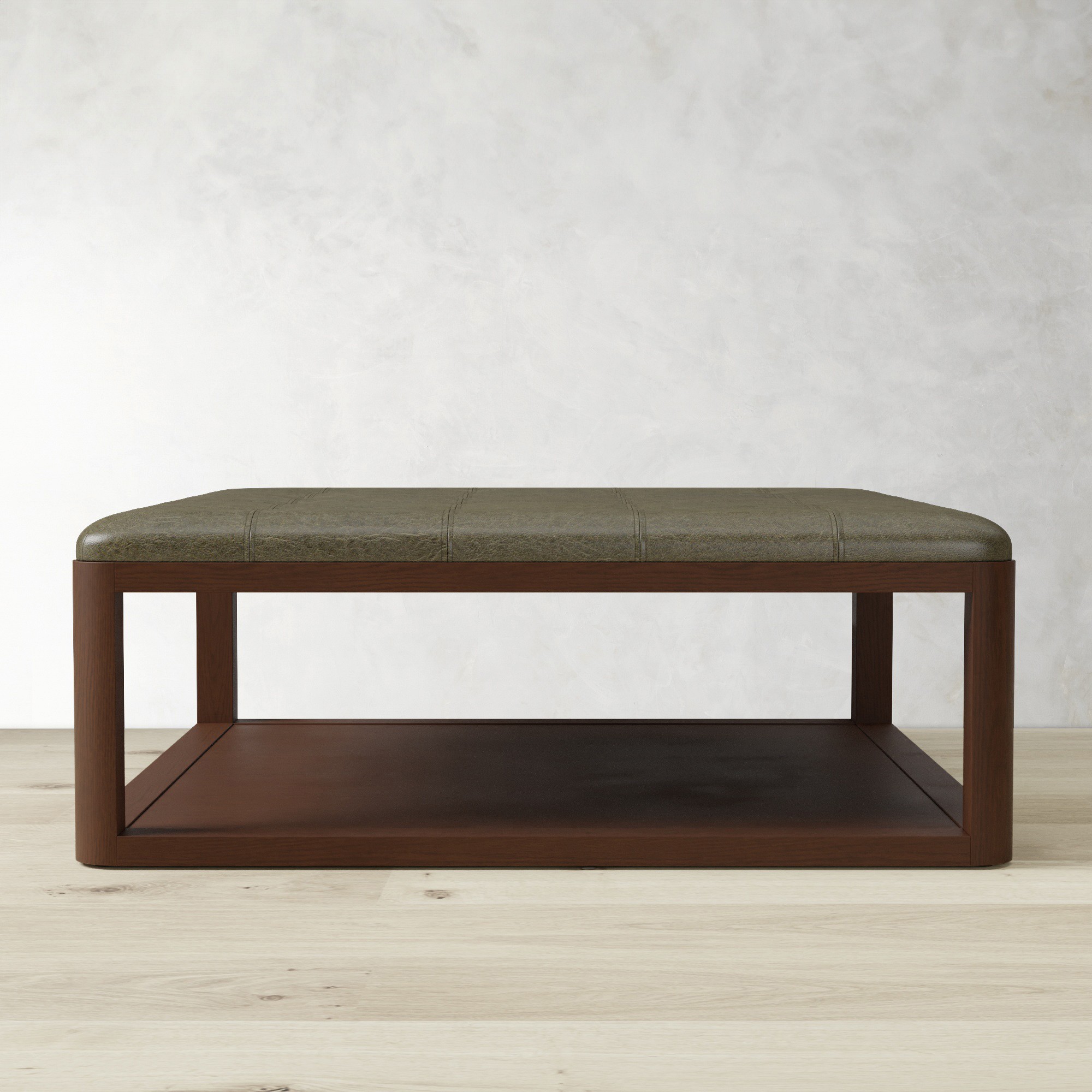 Porte Grid Tufted Rectangular Ottoman (48