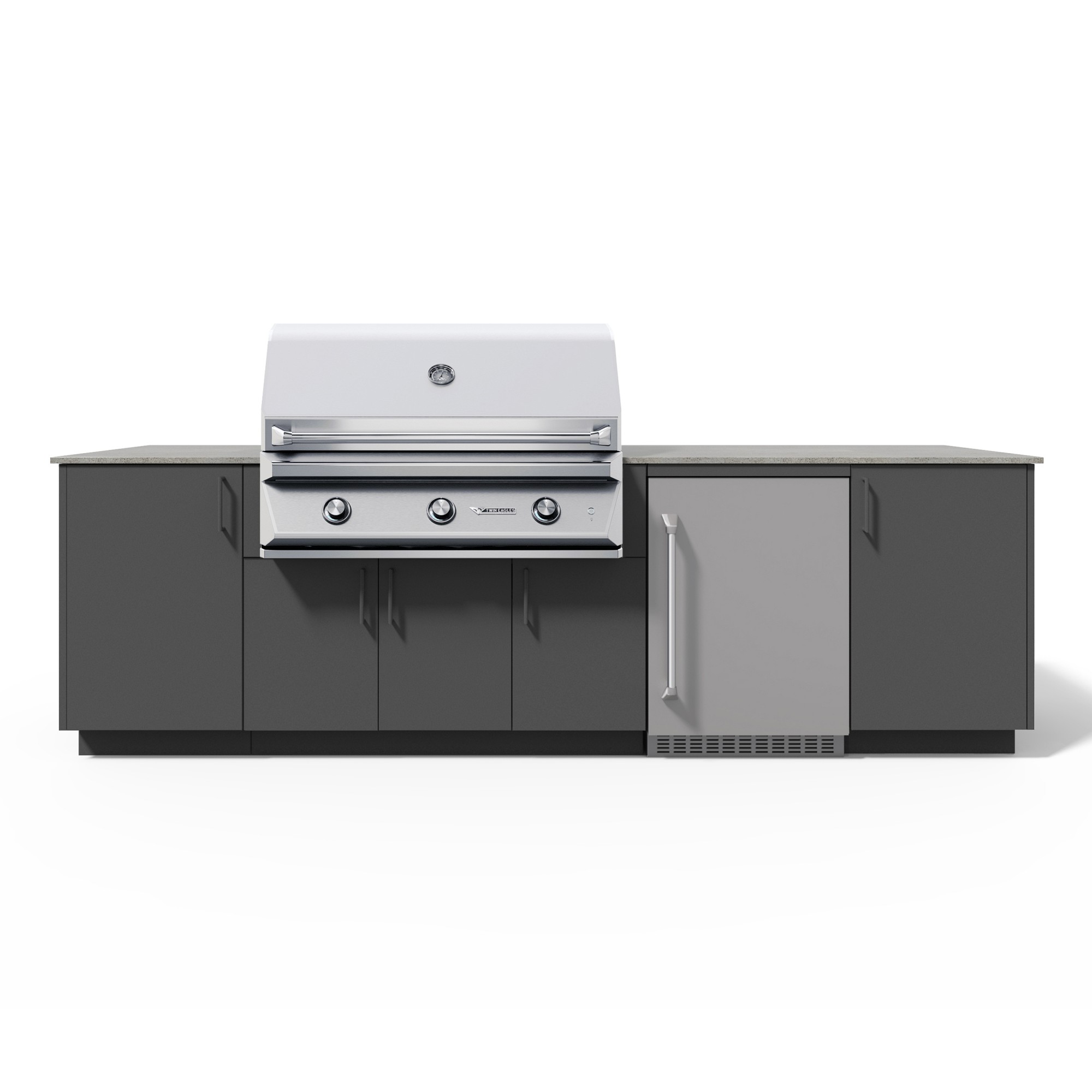 Urban Bonfire Outdoor Kitchen x Twin Eagles 42” Grill and Fridge