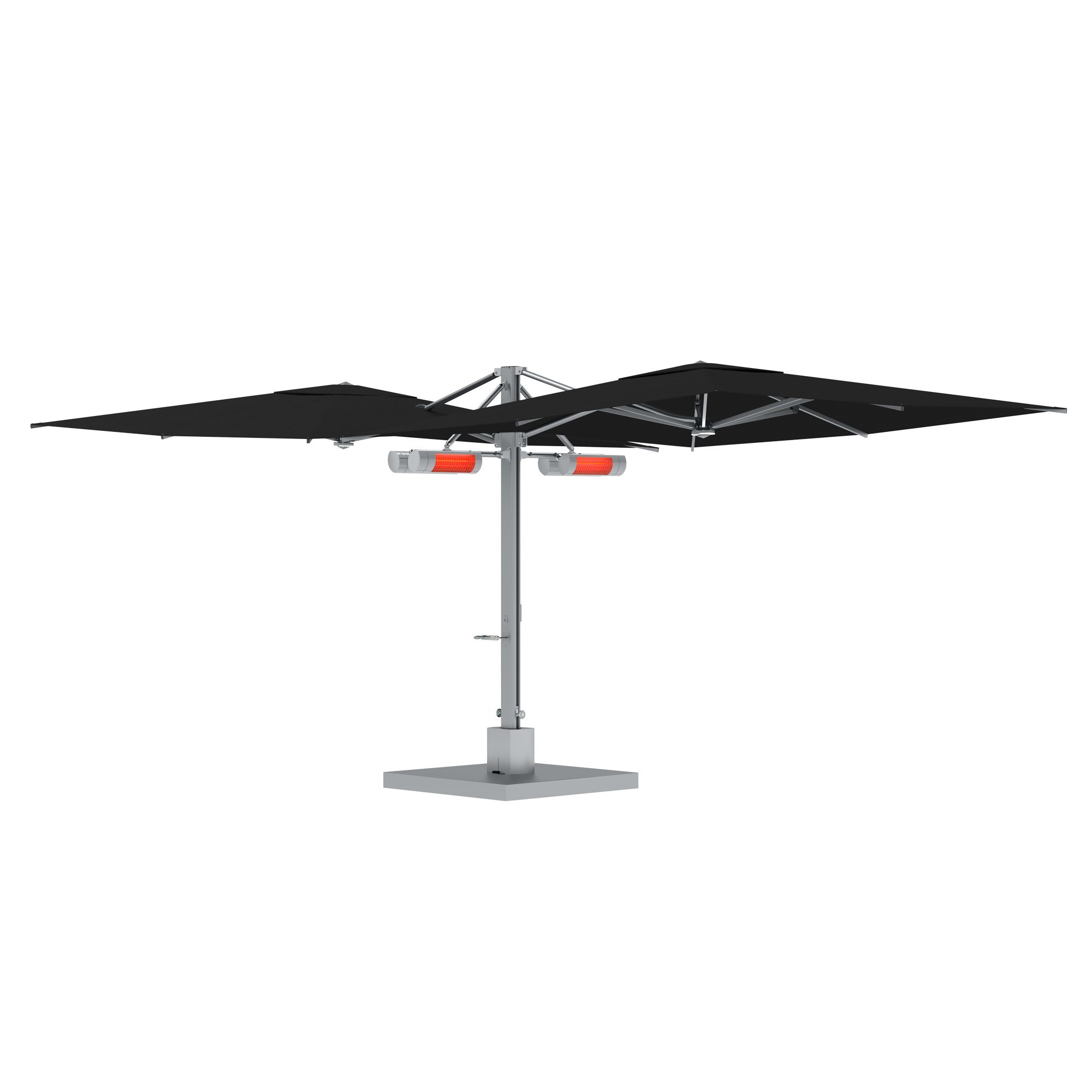 10' Sqaure Performance Dual Cantilever Umbrella