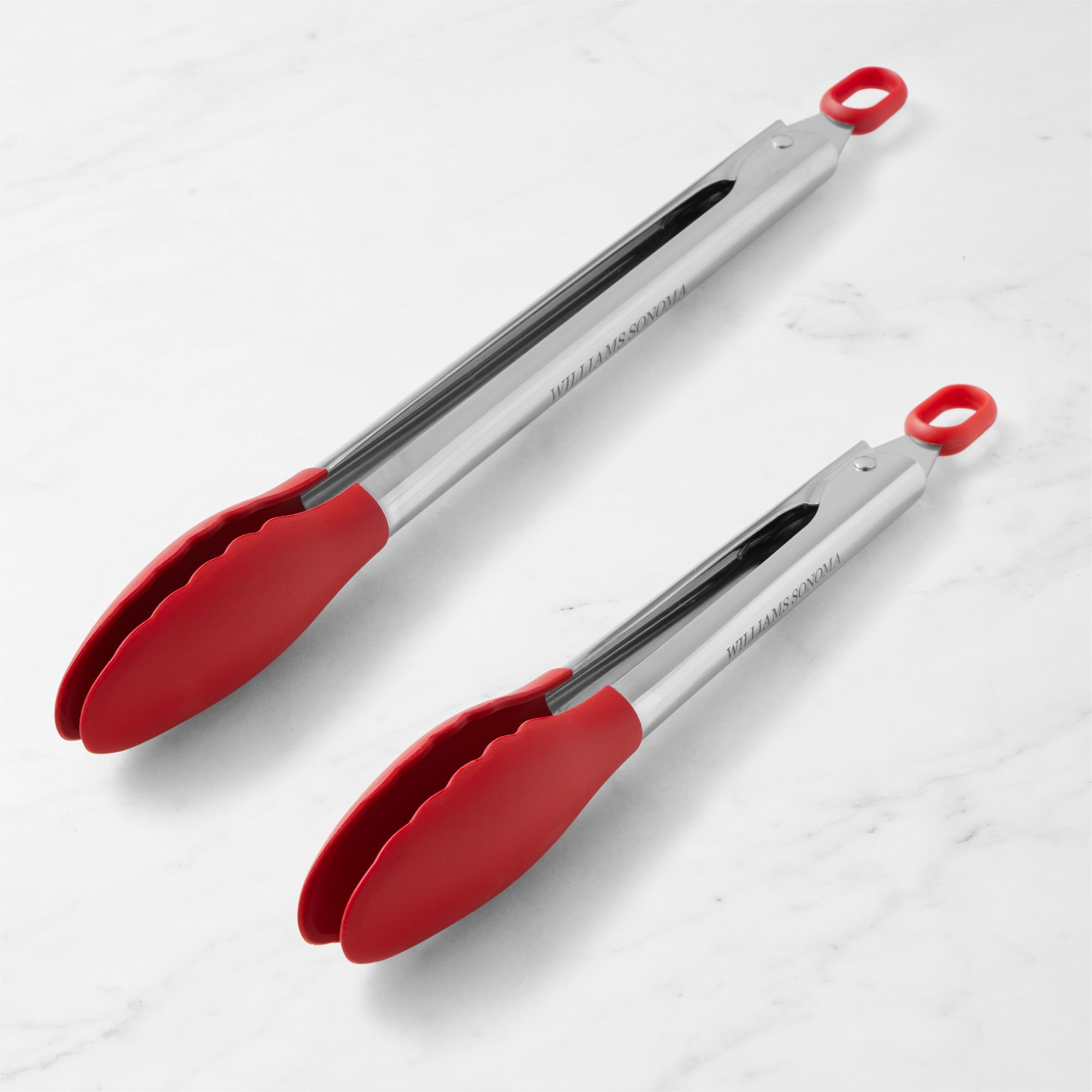 Williams Sonoma Stainless-Steel Silicone Locking Tongs