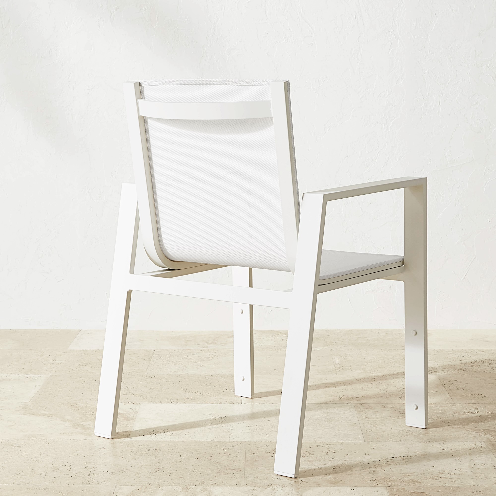 Santa Barbara White Metal Dining Table & Dining Chairs (84