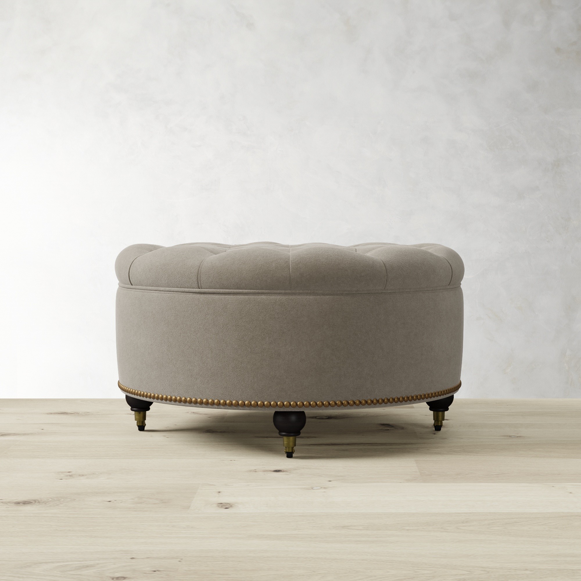 Soho Tufted Round Storage Ottoman (36