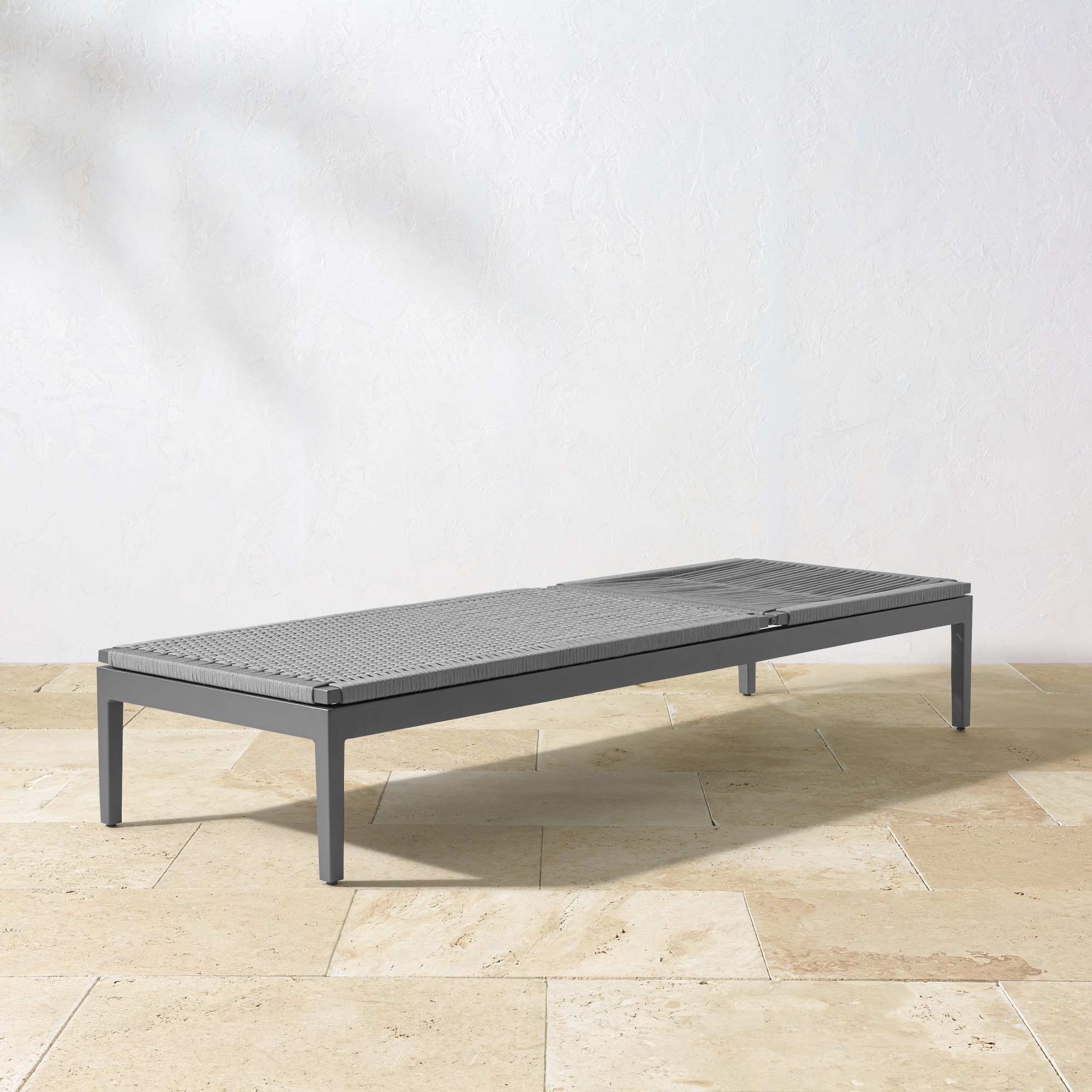 Pasadena Outdoor Metal and Rope Chaise