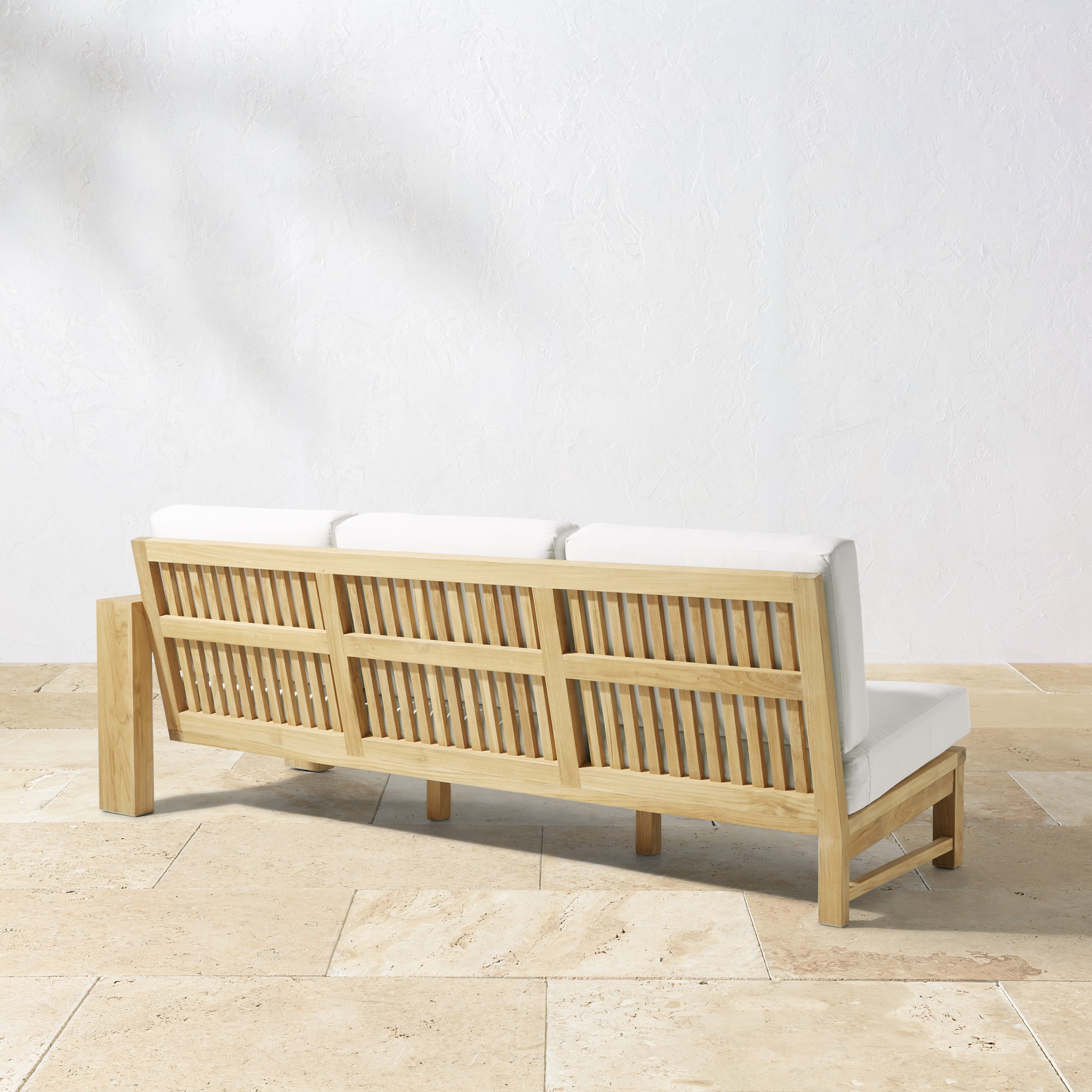 Larnaca Outdoor Natural Teak Customizable Sectional (62