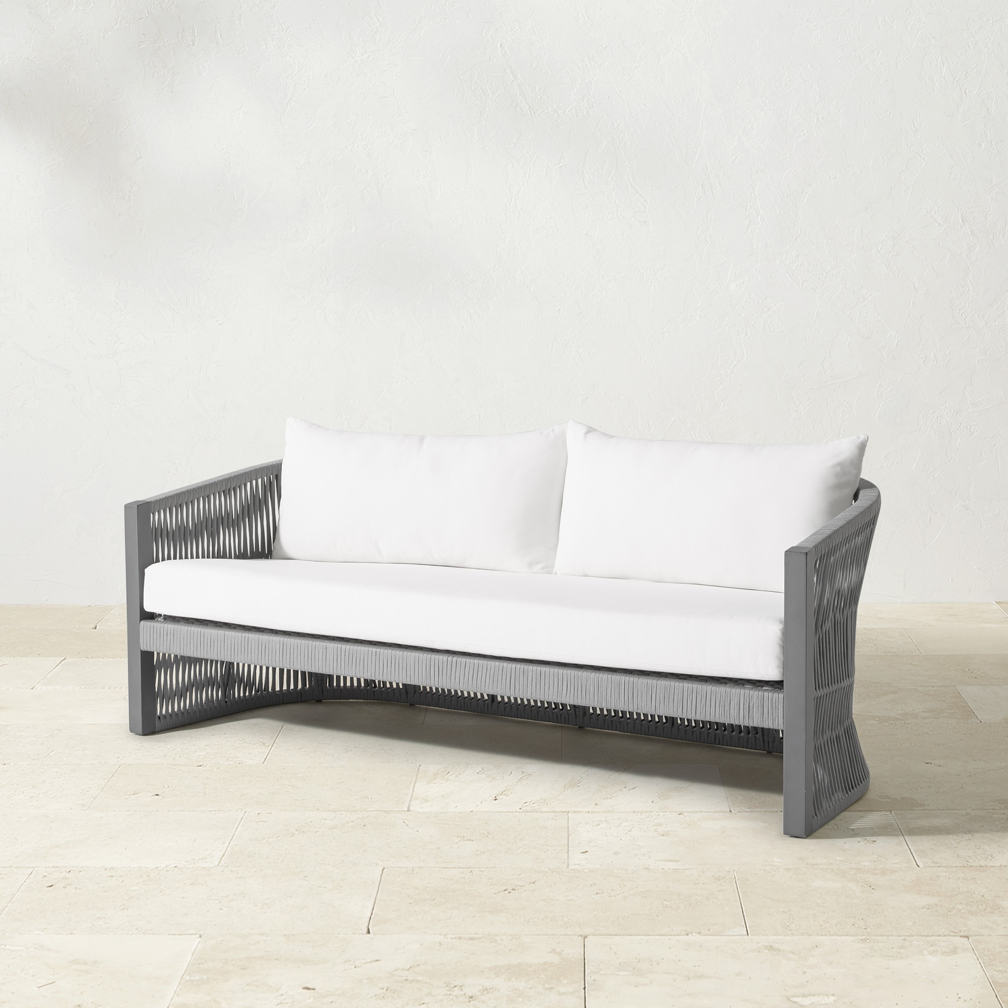 Pasadena Outdoor Metal and Rope Sofa (76