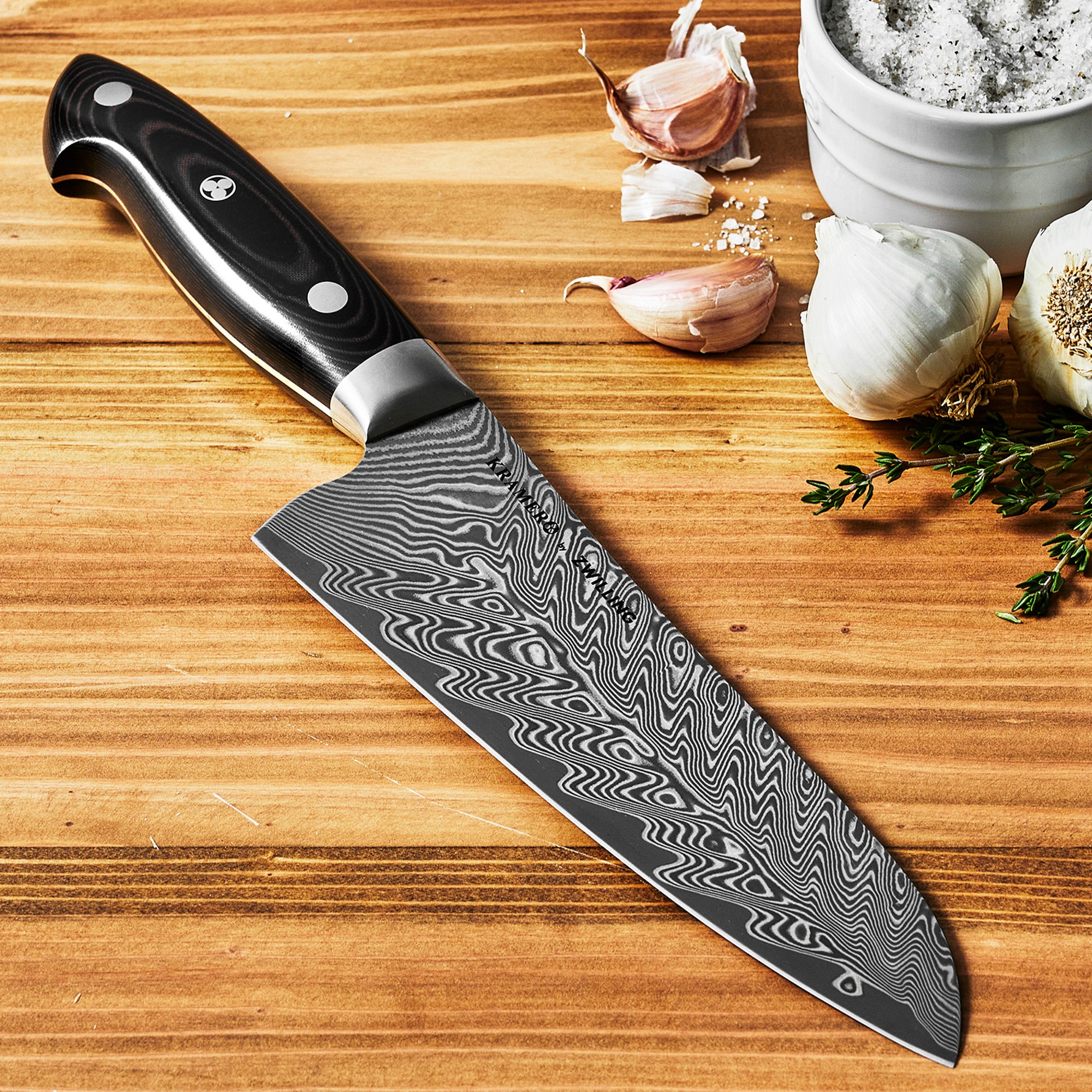 Zwilling Bob Kramer Damascus Steel Santoku Knife, 7