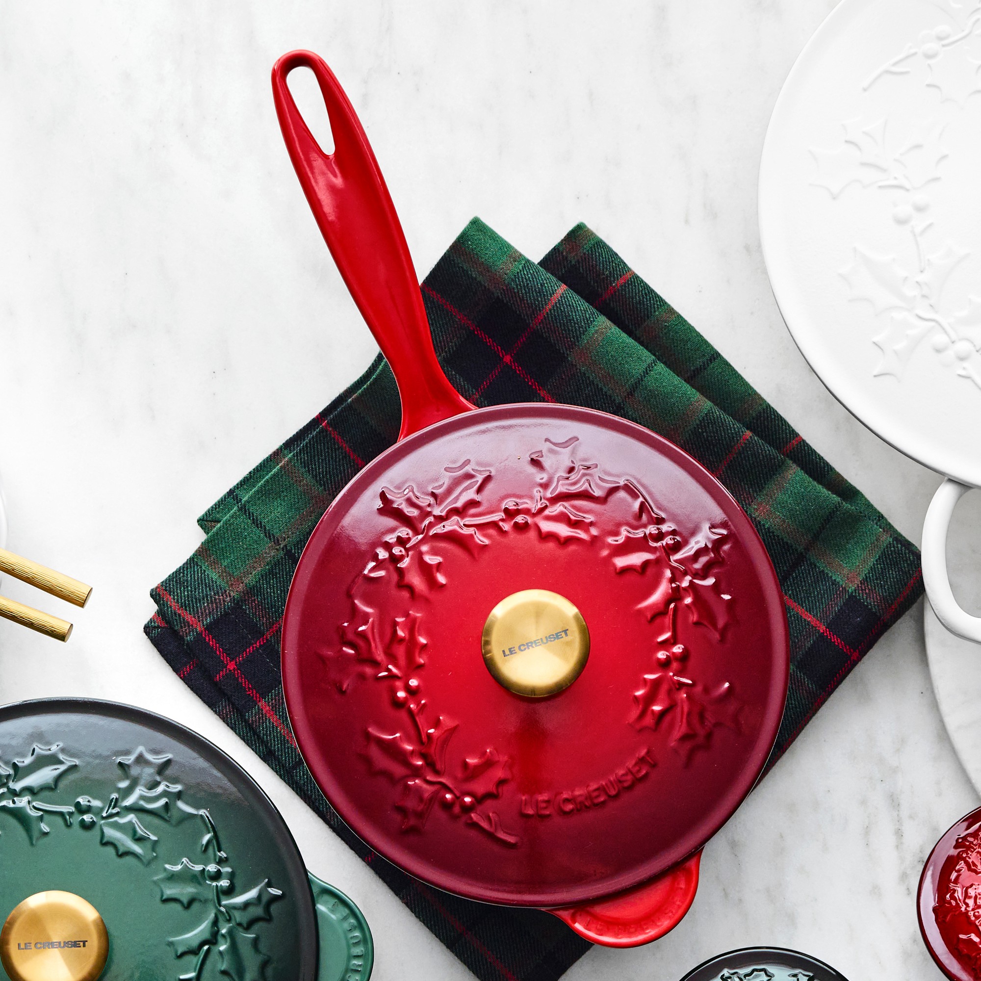 Le Creuset Enameled Cast Iron Holly Saucier, 2 1/4-Qt.