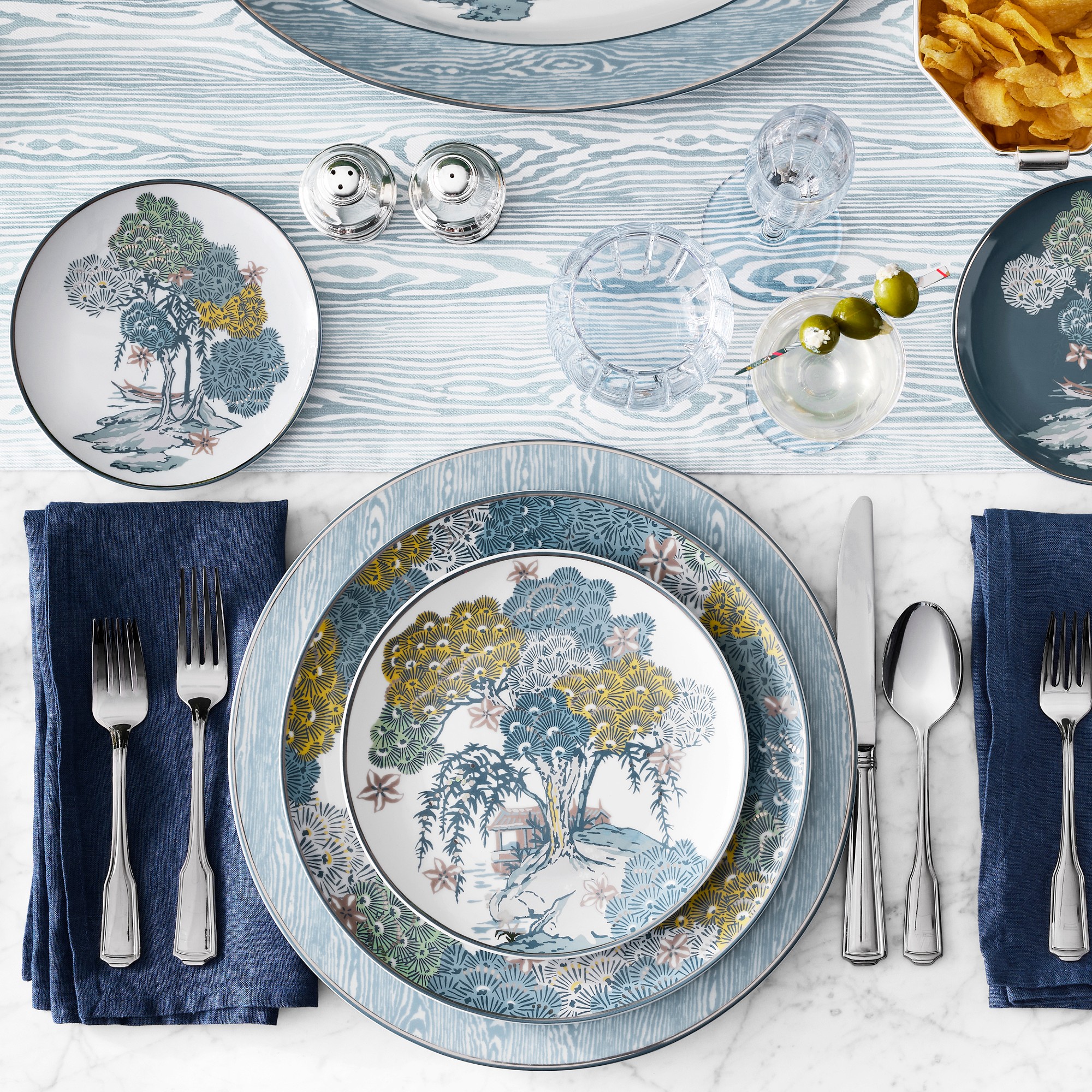 Scalamandré Sea of Trees Salad Plates