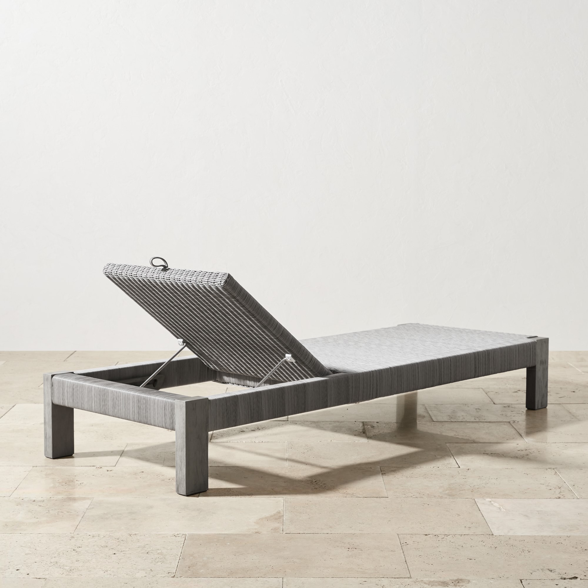 Larnaca Outdoor Grey Teak x All-Weather Weave Chaise