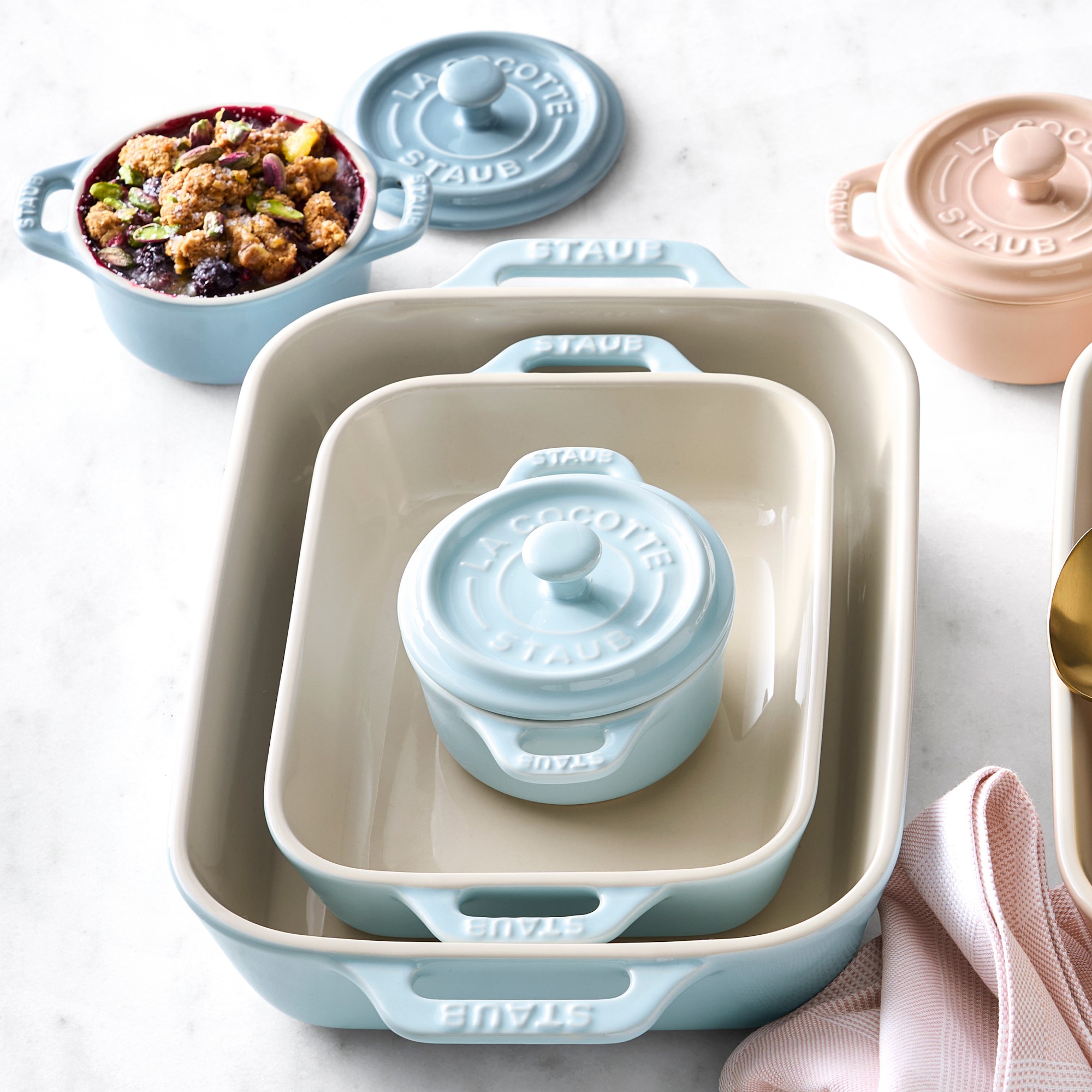 Staub Stoneware Pastel Mini Cocottes, Set of 6