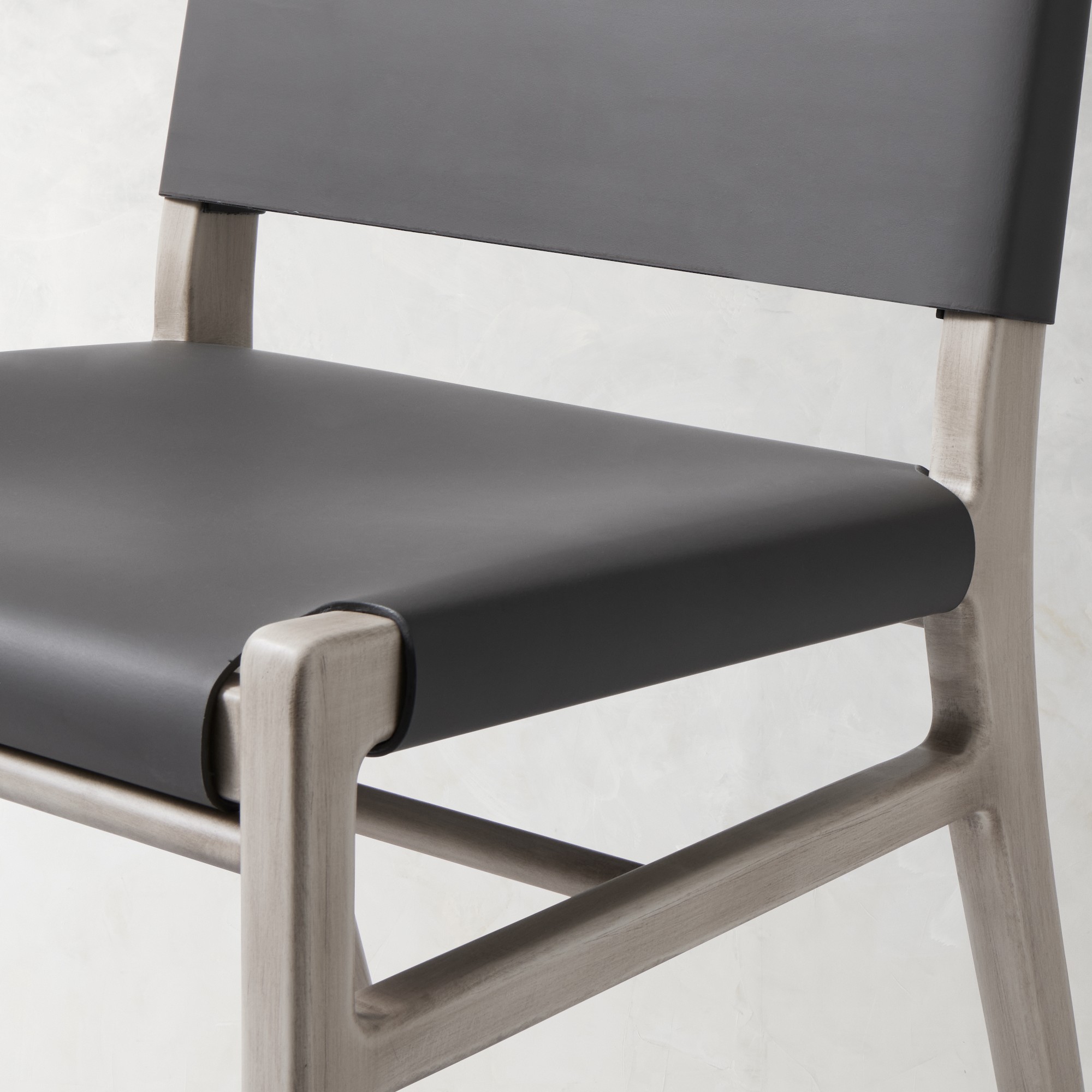 Stratton Leather Slung Side Chair