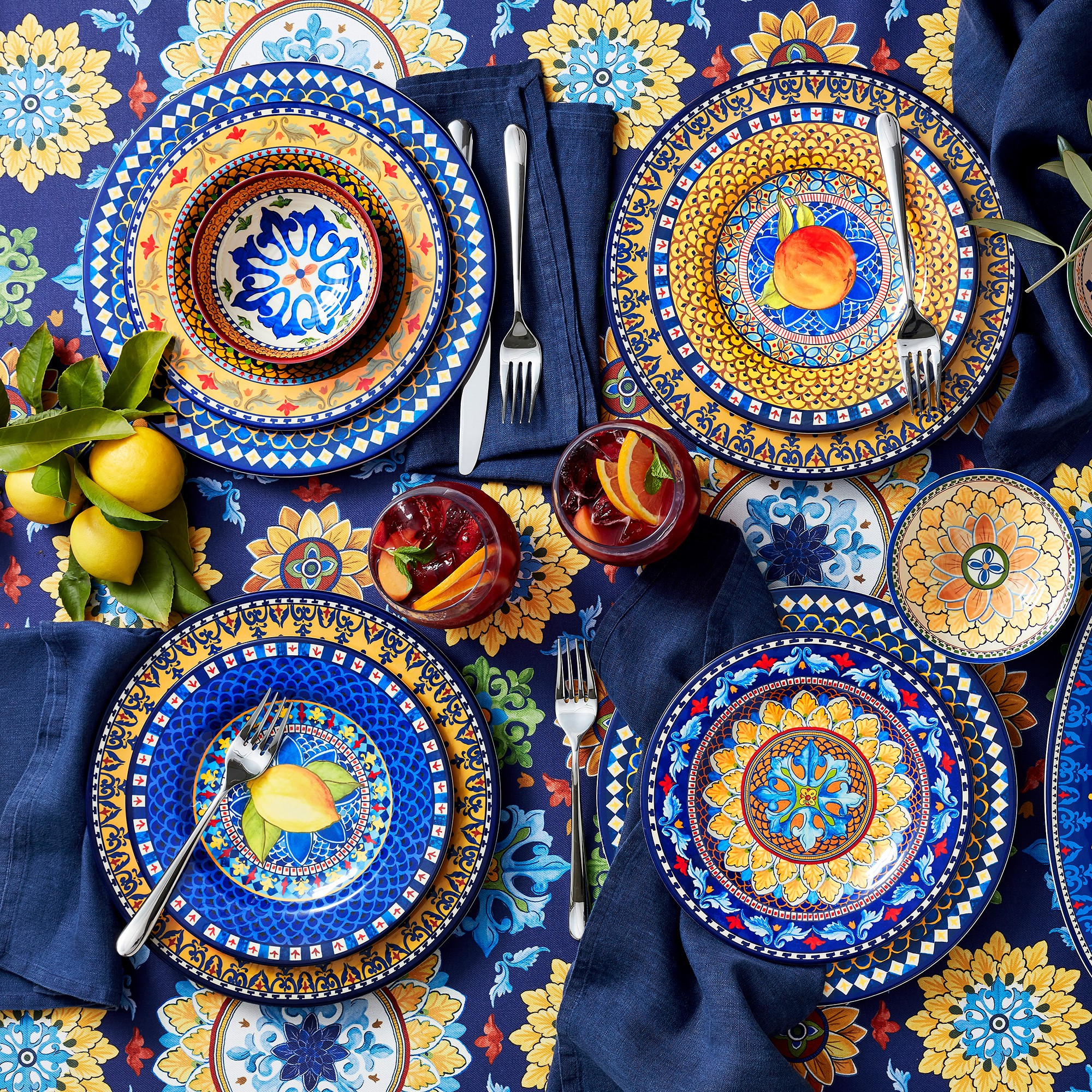 Sicily Outdoor Melamine Salad Plates