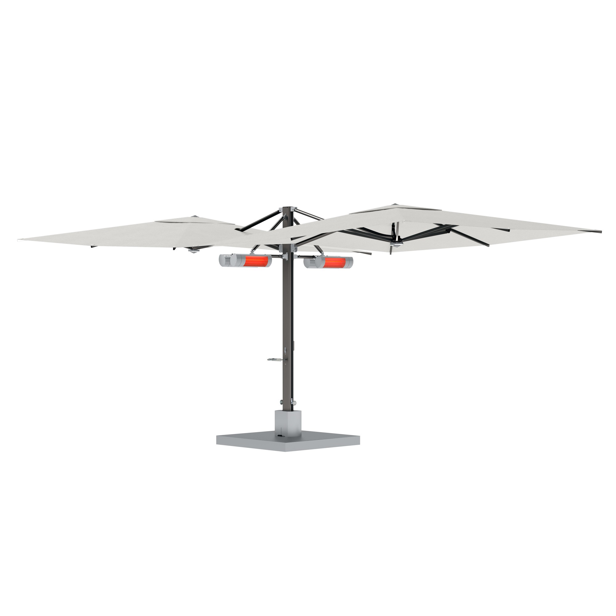 10' Sqaure Performance Dual Cantilever Umbrella
