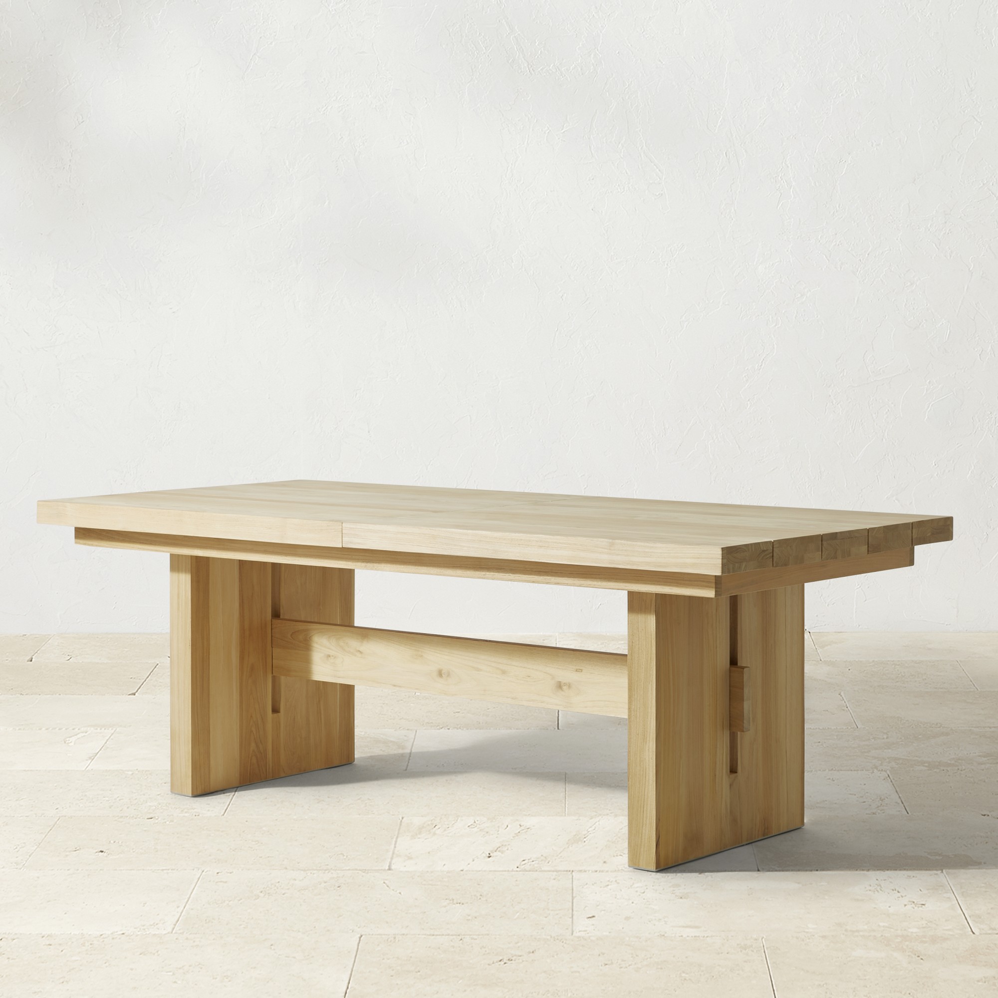 San Clemente Outdoor Natural Teak Rectangular Dining Table (84