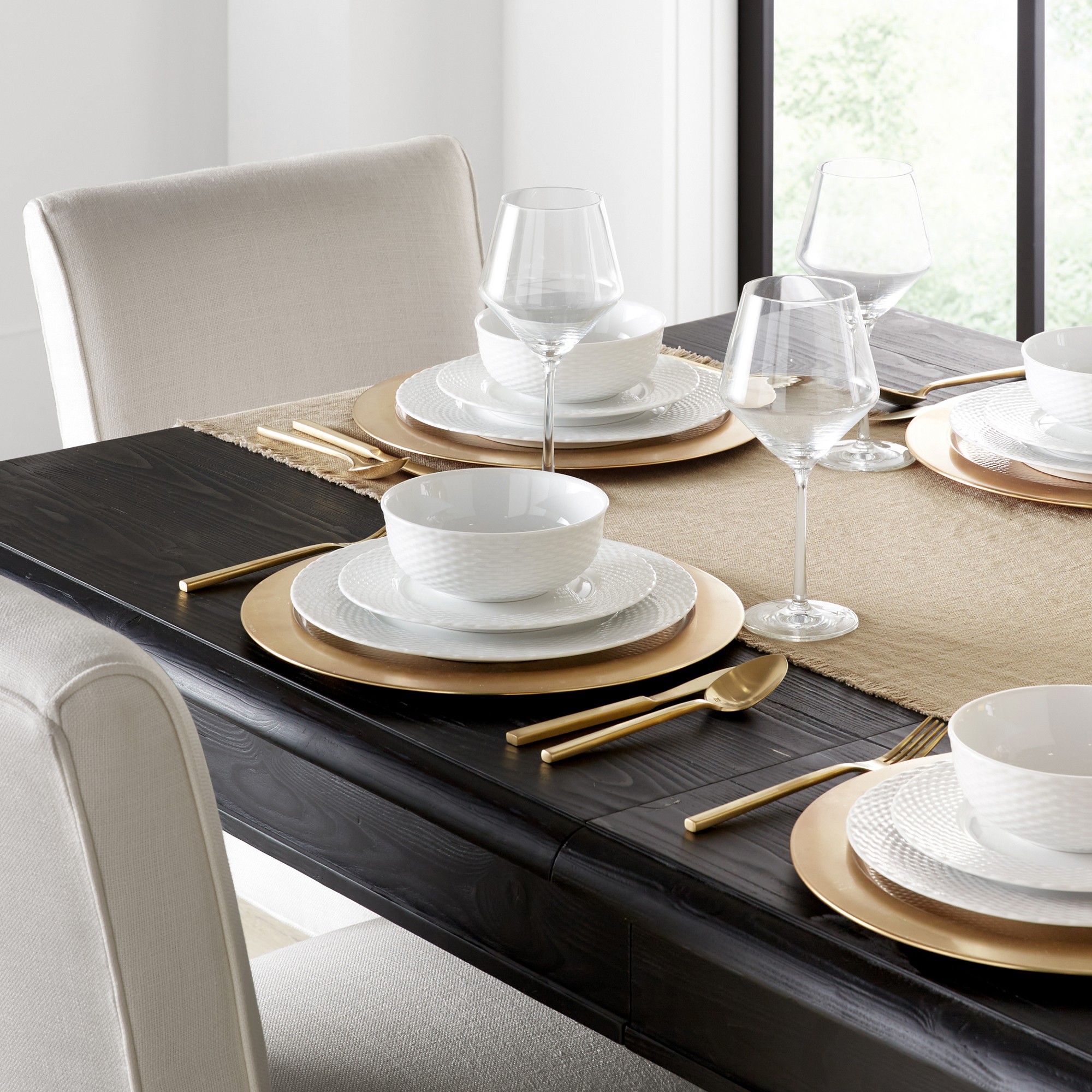 Pillivuyt Basketweave Porcelain Dinner Plates