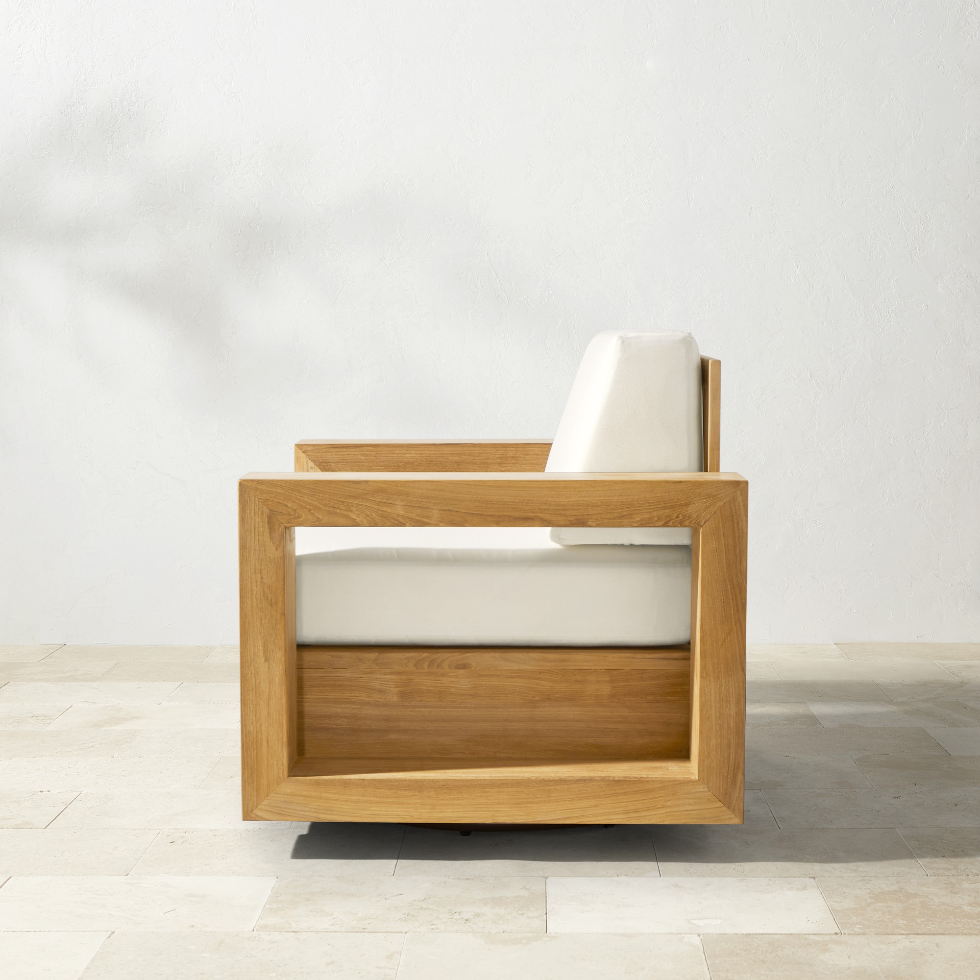 Larnaca Outdoor Teak Swivel Chair