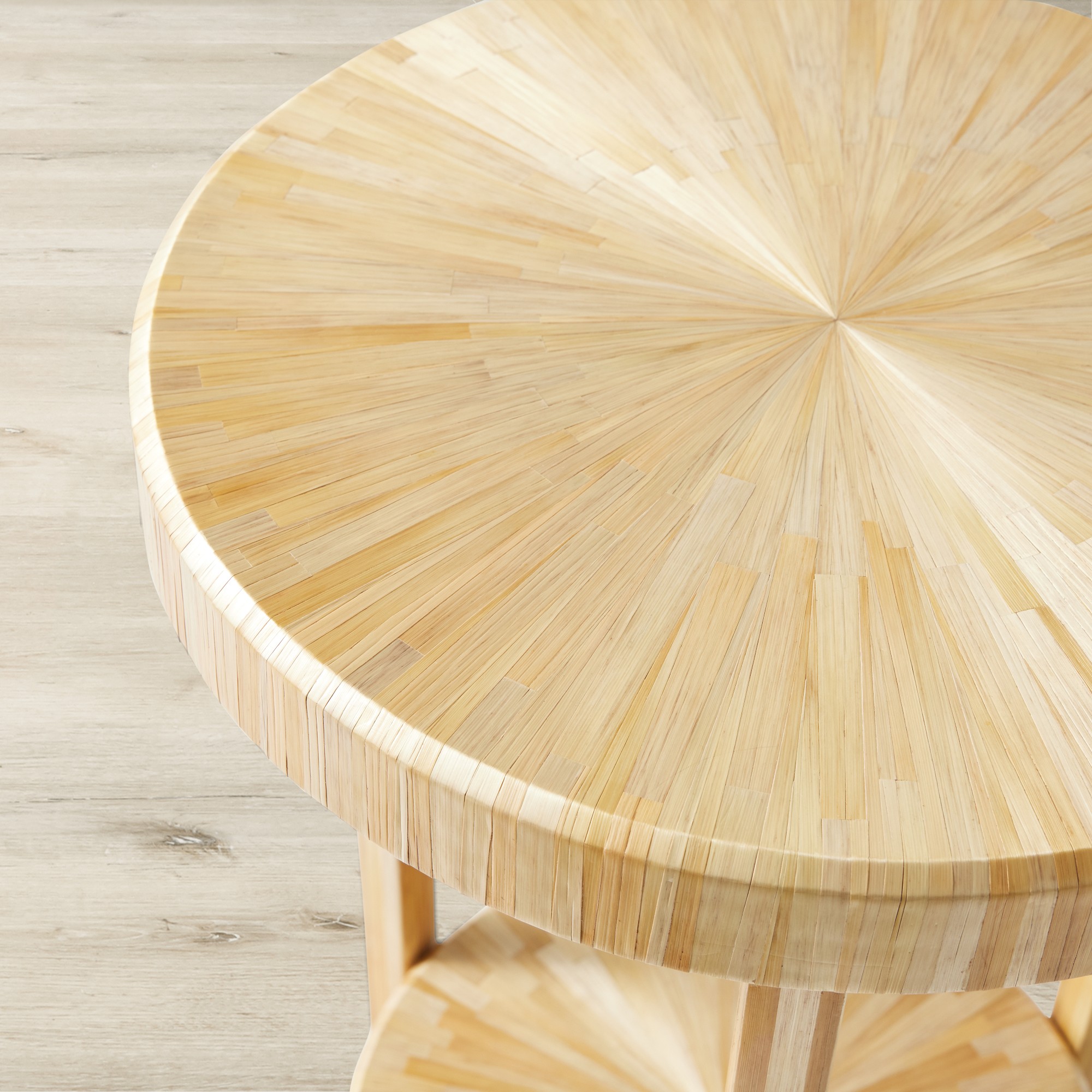 Straw Marquetry Nesting Tables (16