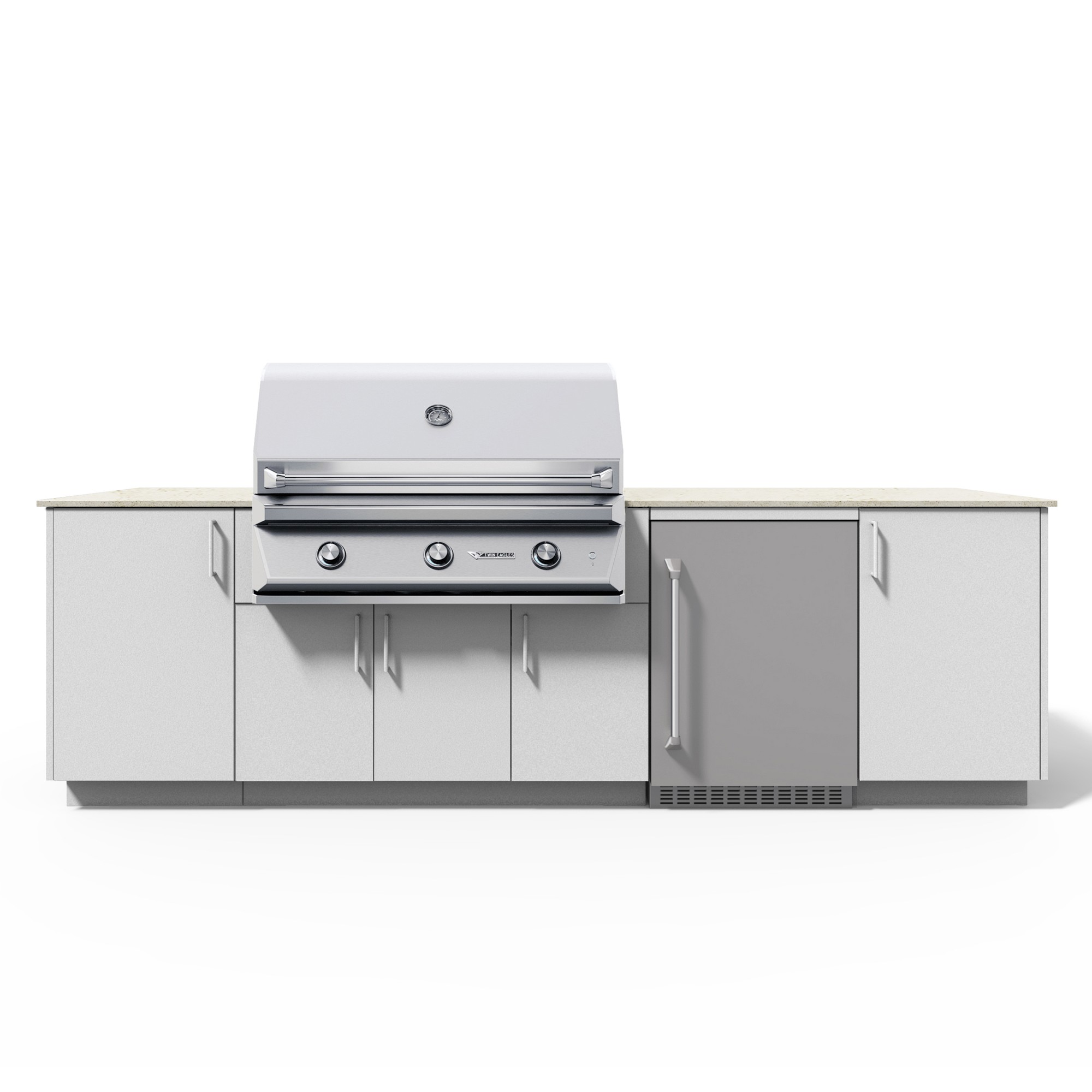 Urban Bonfire Outdoor Kitchen x Twin Eagles 42” Grill and Fridge