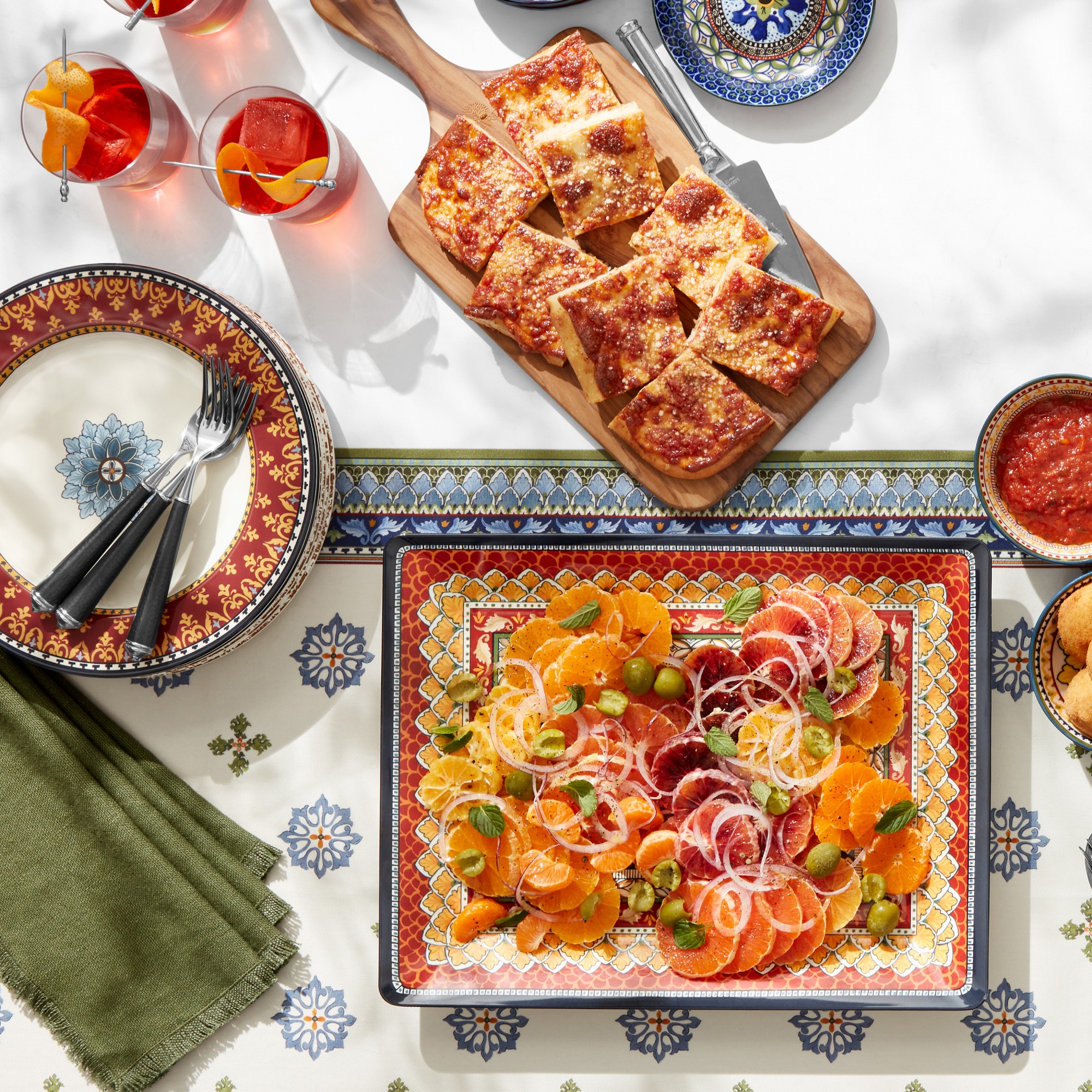 Sicily Red Outdoor Melamine Dinnerware Collection