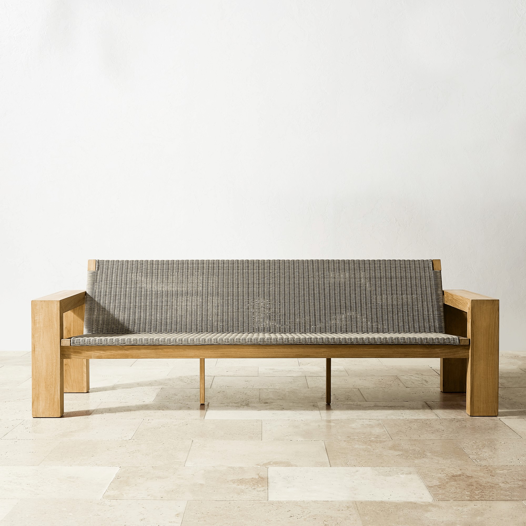 Larnaca Outdoor Teak x All-Weather Weave Sofa (68