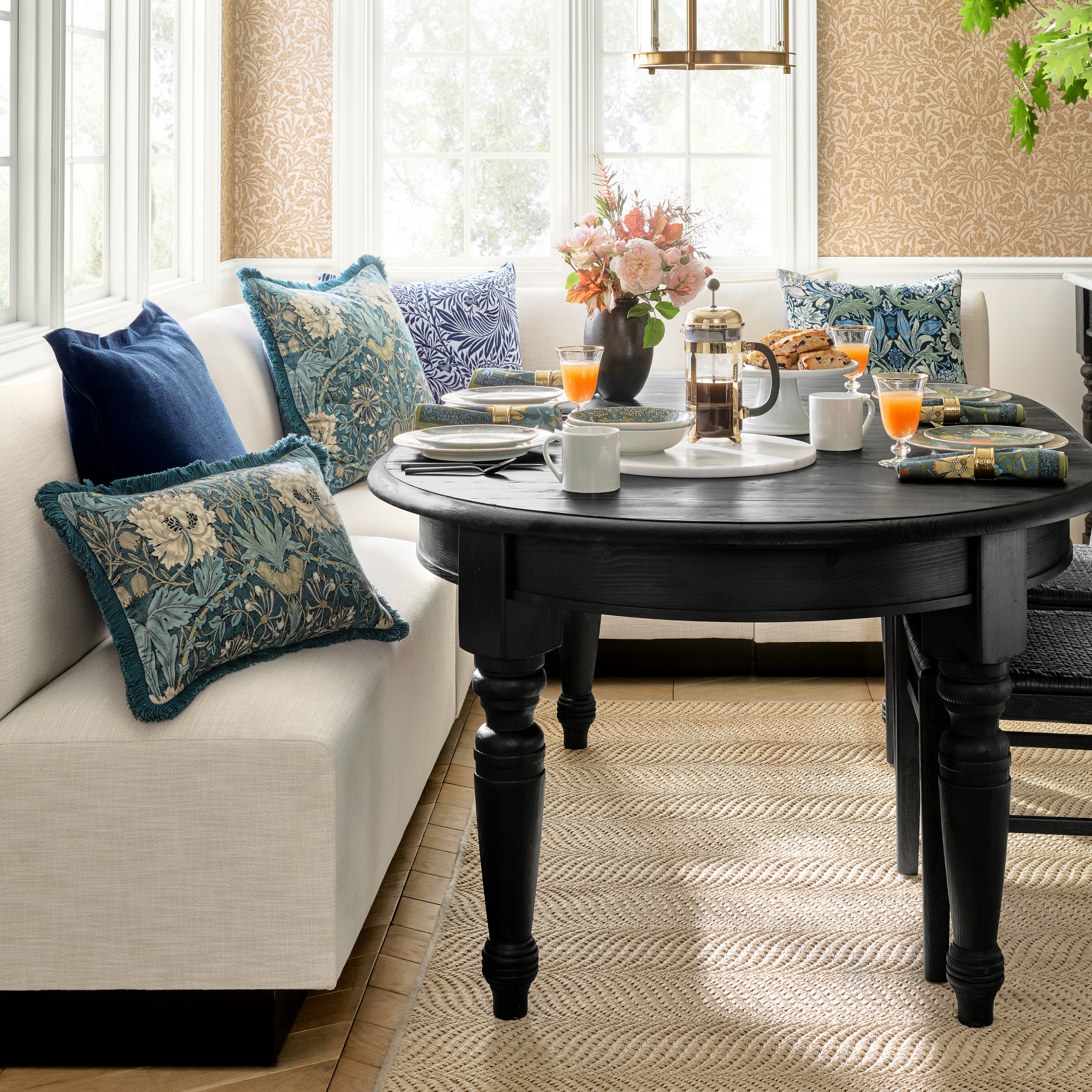 Morris & Co. x Williams Sonoma Home Honeysuckle and Tulip Pillow Cover