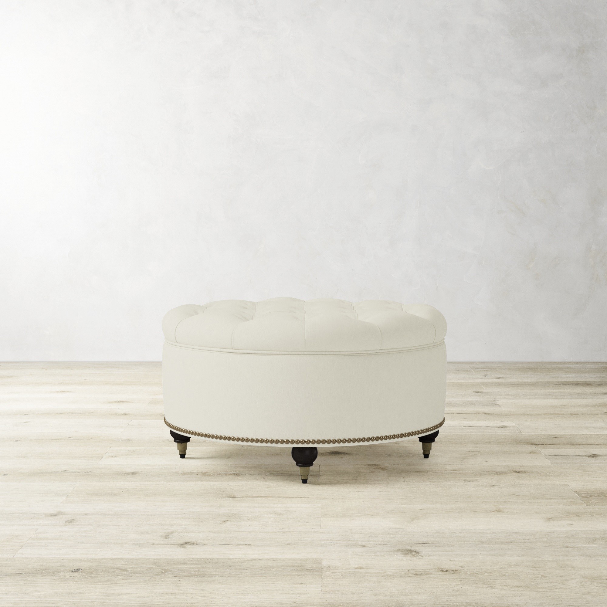 Soho Tufted Round Storage Ottoman (36