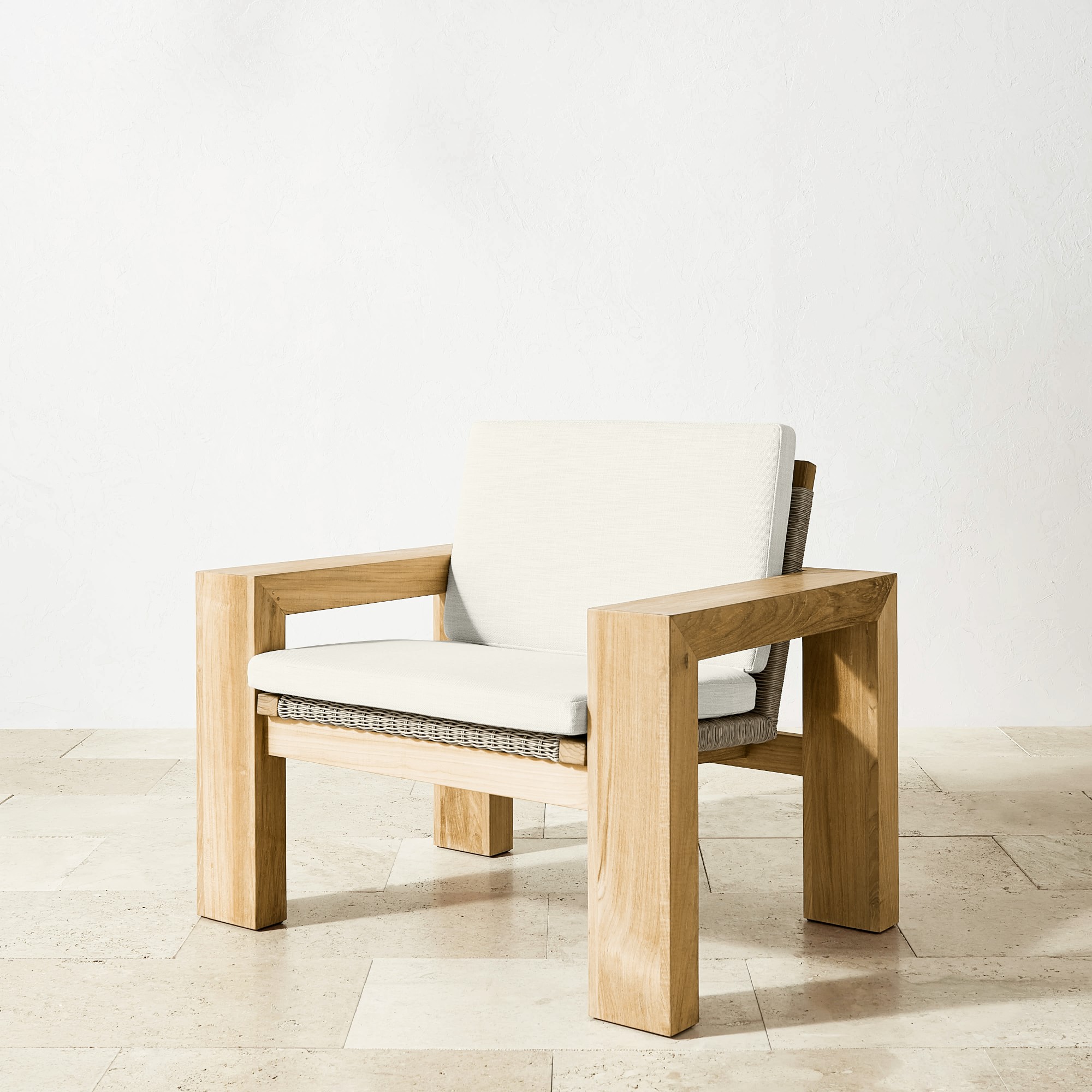 Larnaca Outdoor Teak x All-Weather-Weave Club Chair