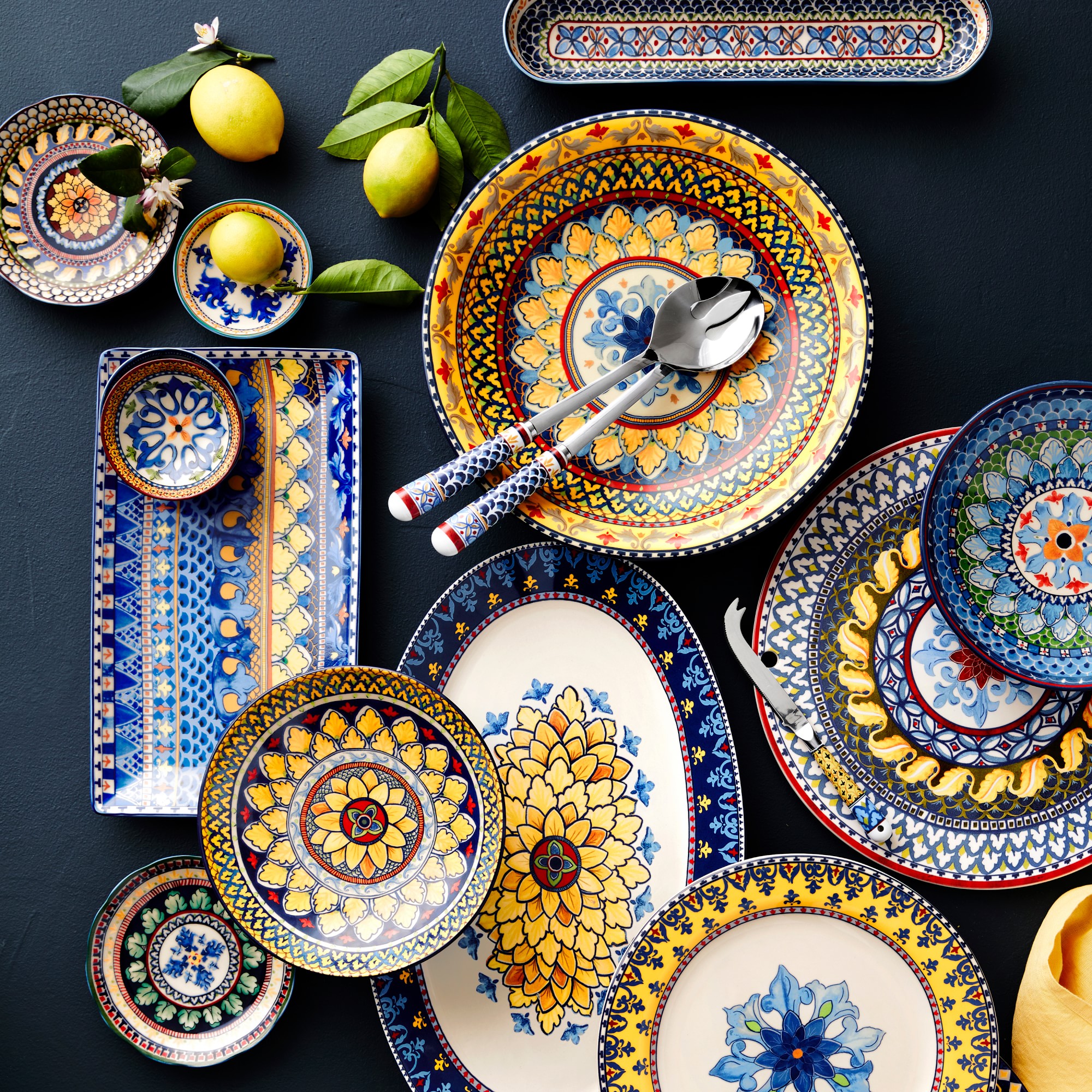 Sicily Ceramic Mixed Salad Plates