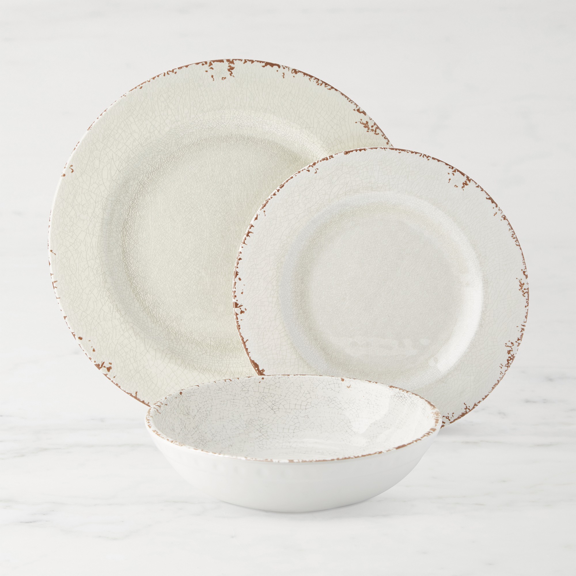 Rustic® Outdoor Melamine 12-Piece Dinnerware Set