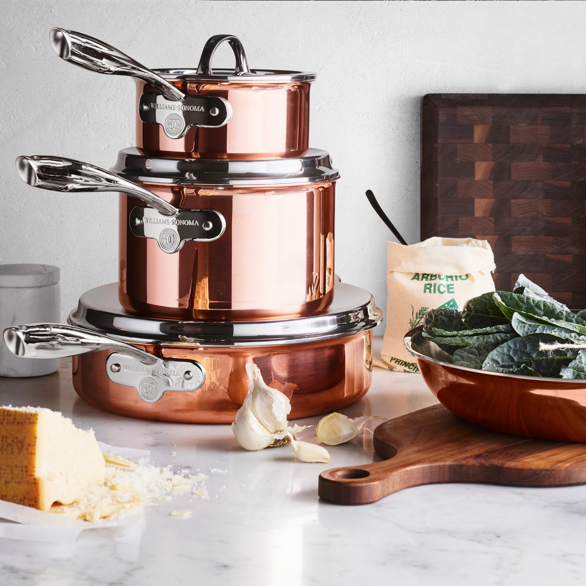 Williams Sonoma Signature Thermo-Clad™ Copper Saucepan with Lid
